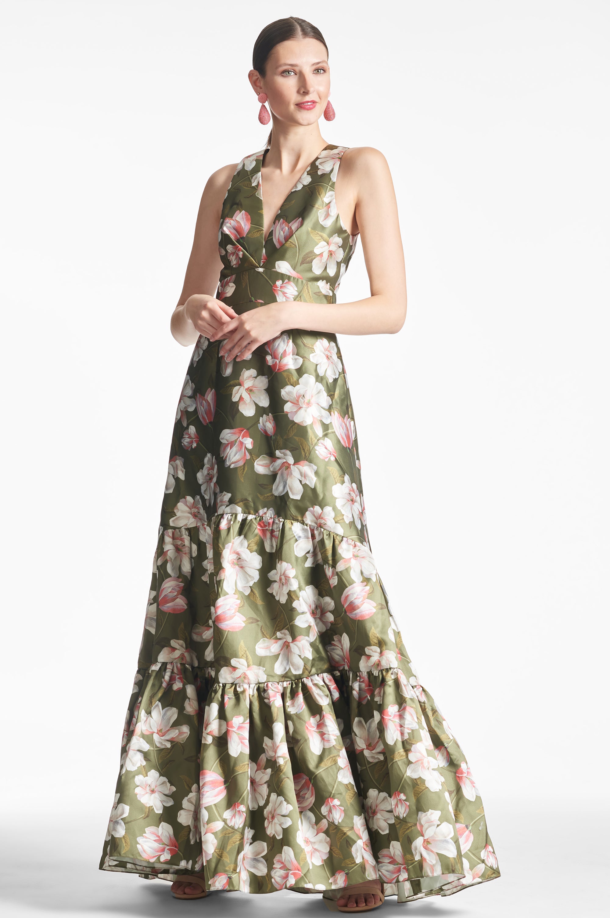 Lucinda Babi Adorn Split Top- Moss Green (XS)