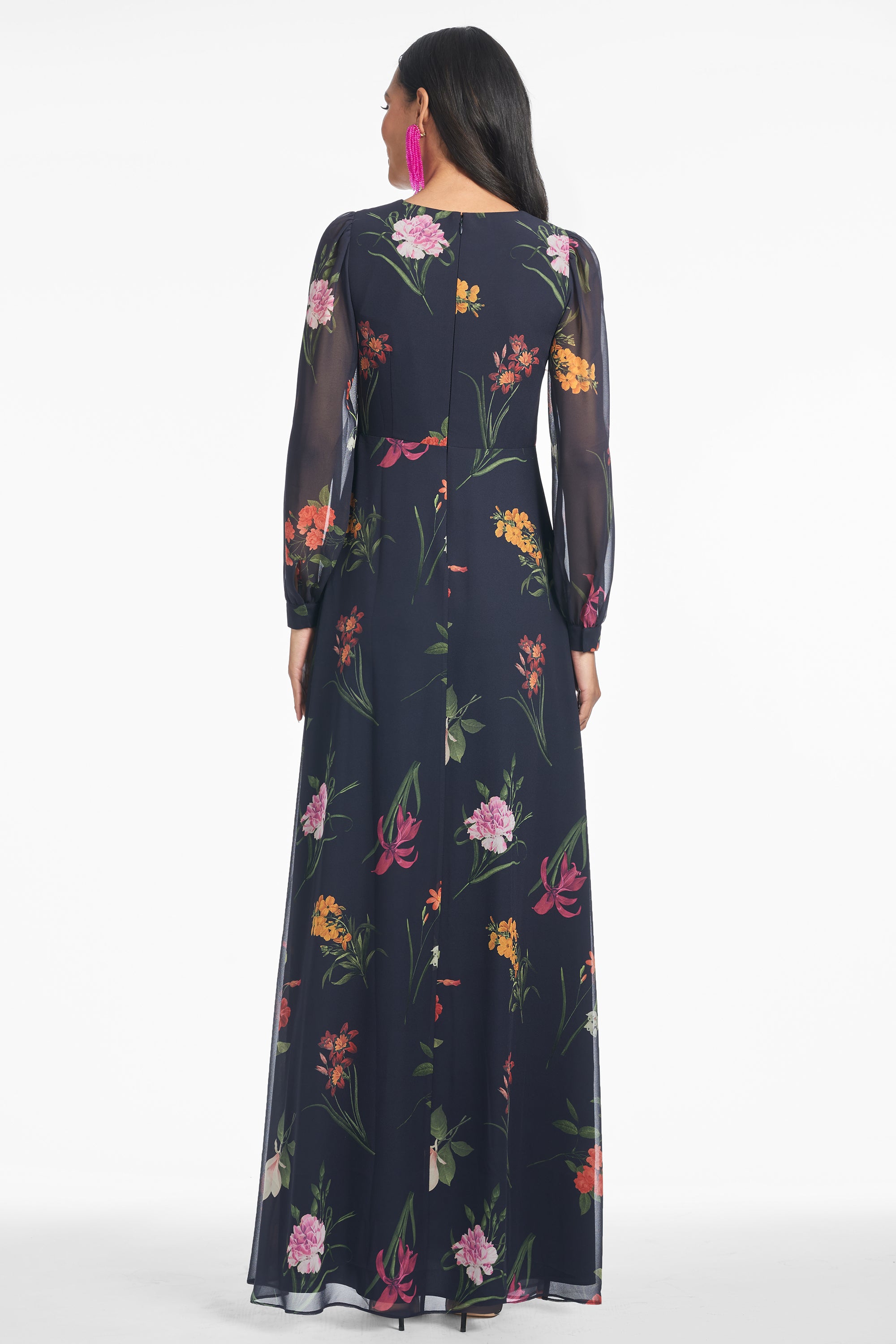 PENNY MAXI DRESS - DARK MIDNIGHT BOUQUET