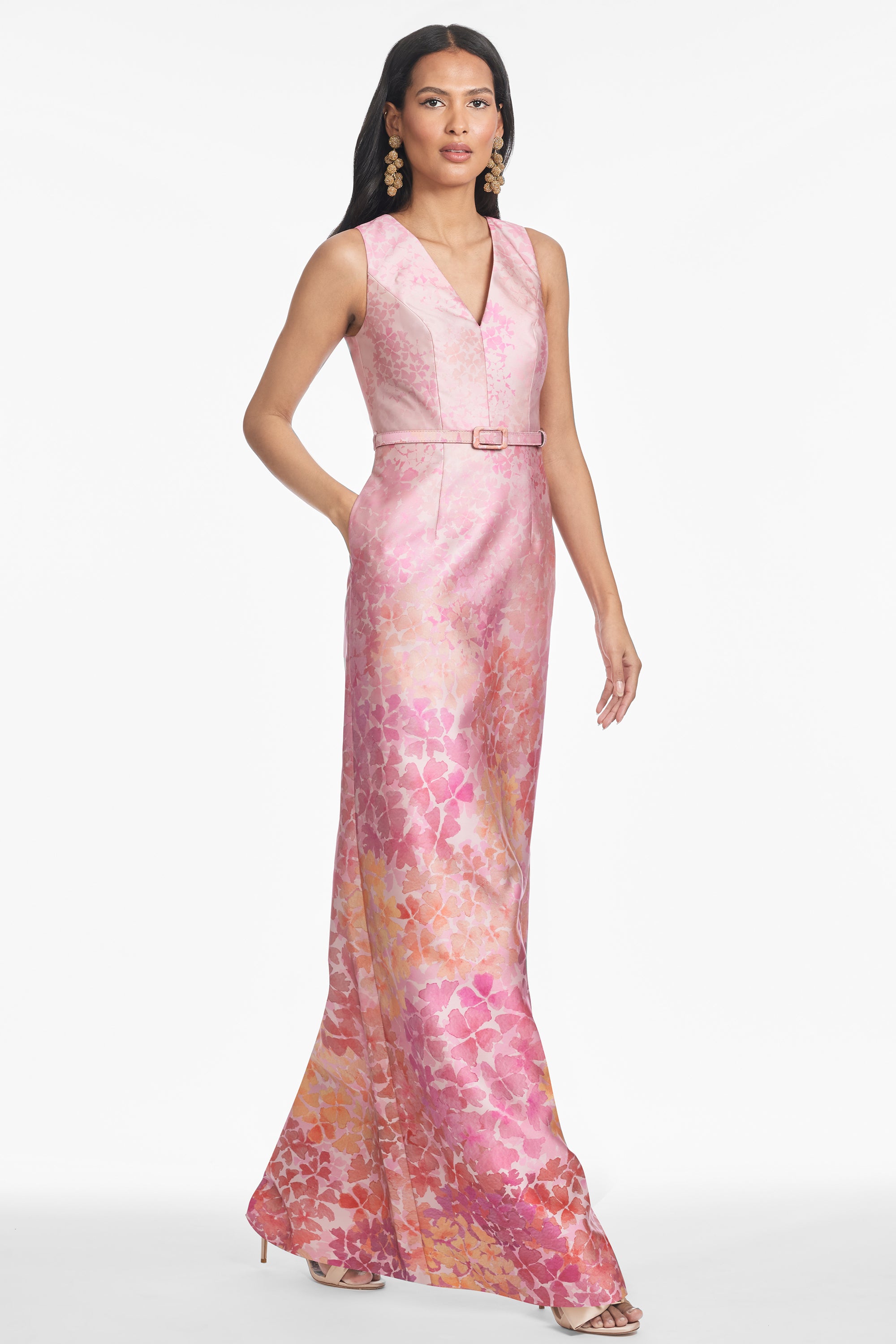 ADELLYN GOWN - LIGHT SUNSET HYDRANGEA