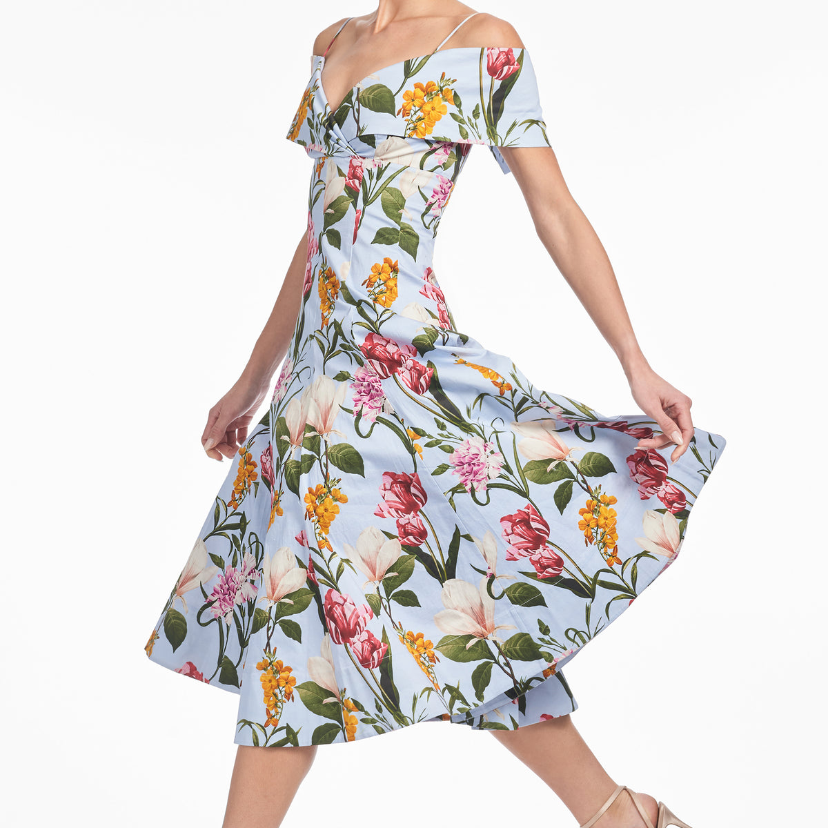 Sachin & Babi Minnie Dress - Glacial Blue Blossoms - Size 6