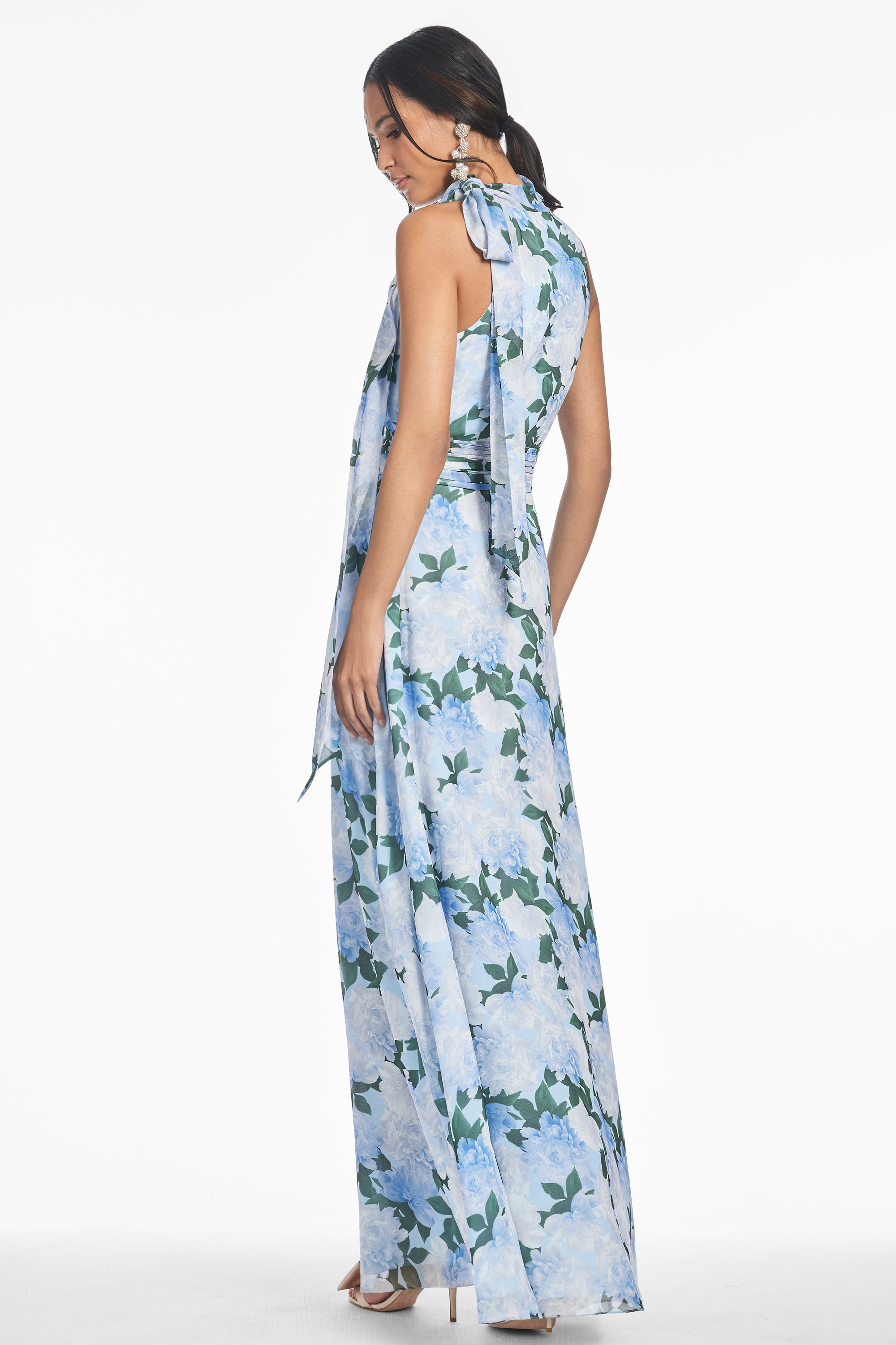 KAYLA GOWN - GLACIAL PEONIES