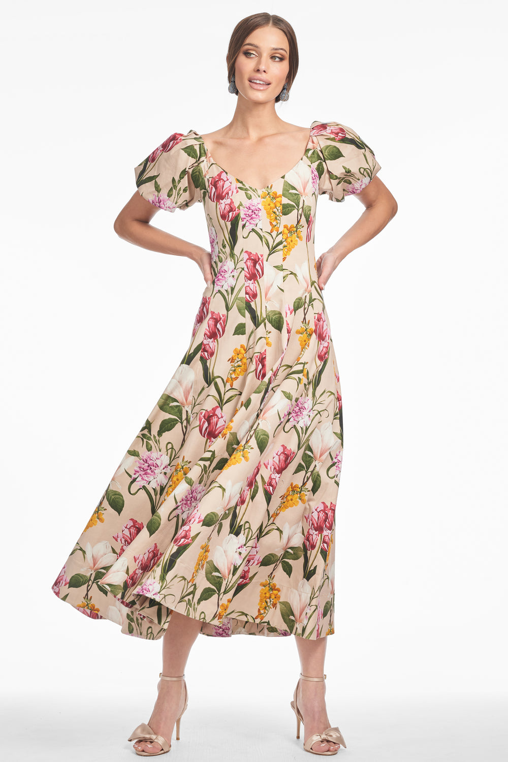 Rosewood Blossom Cap Sleeve Dress main image 0