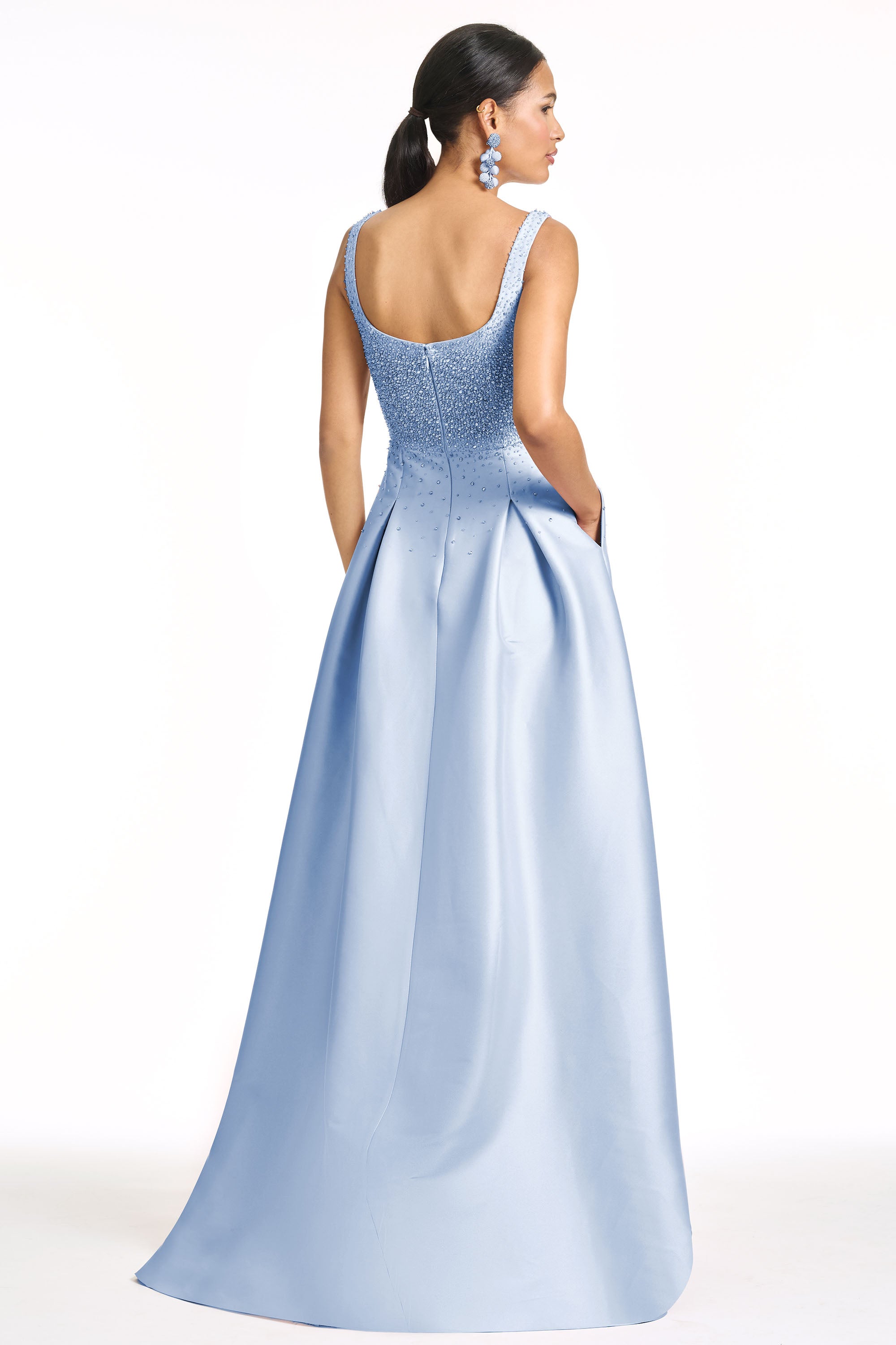 EMBELLISHED AURORA GOWN - GLACIAL BLUE