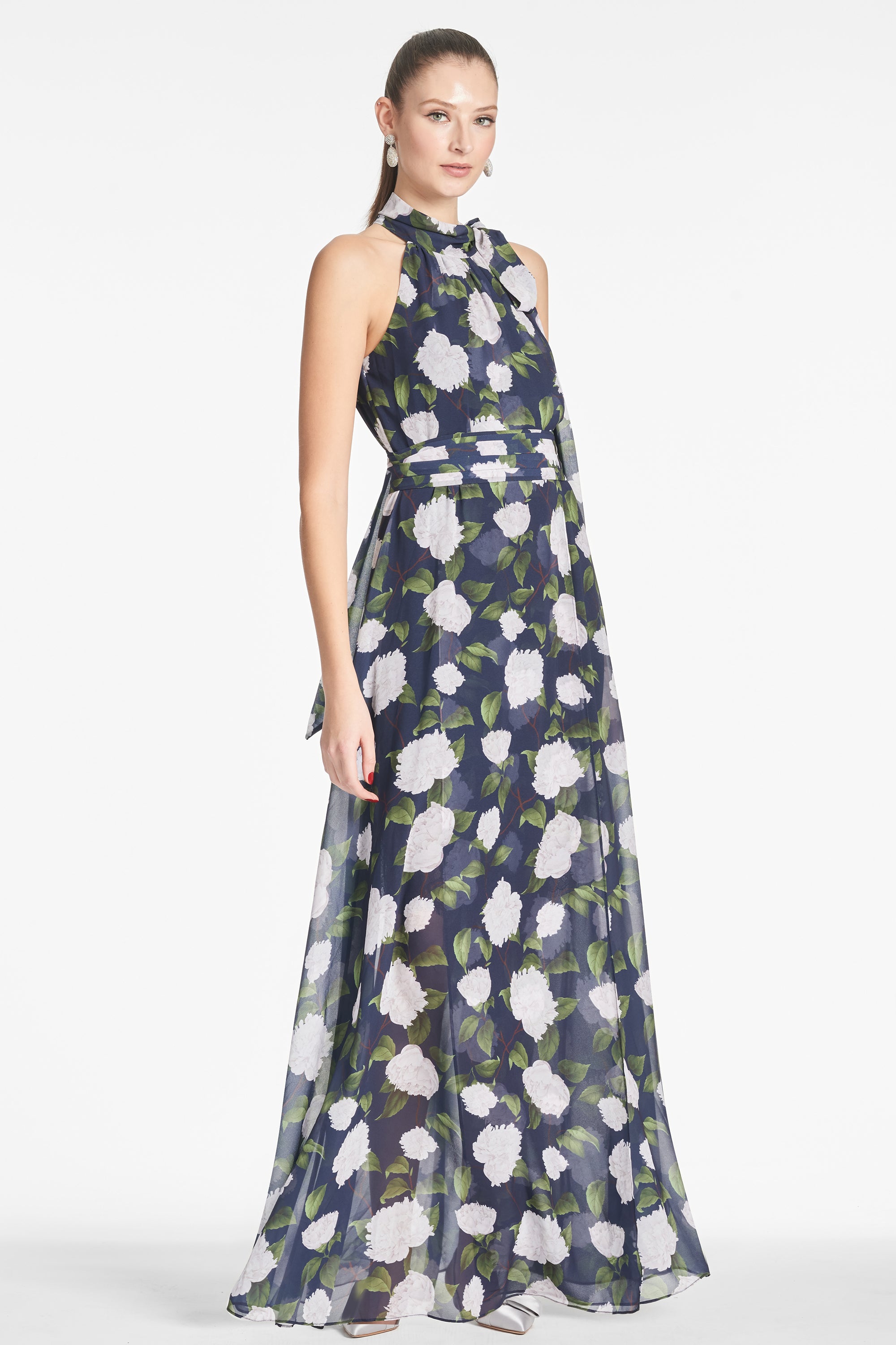 Selena Gown - Navy/Ivory Moonlit Garden - Final Sale