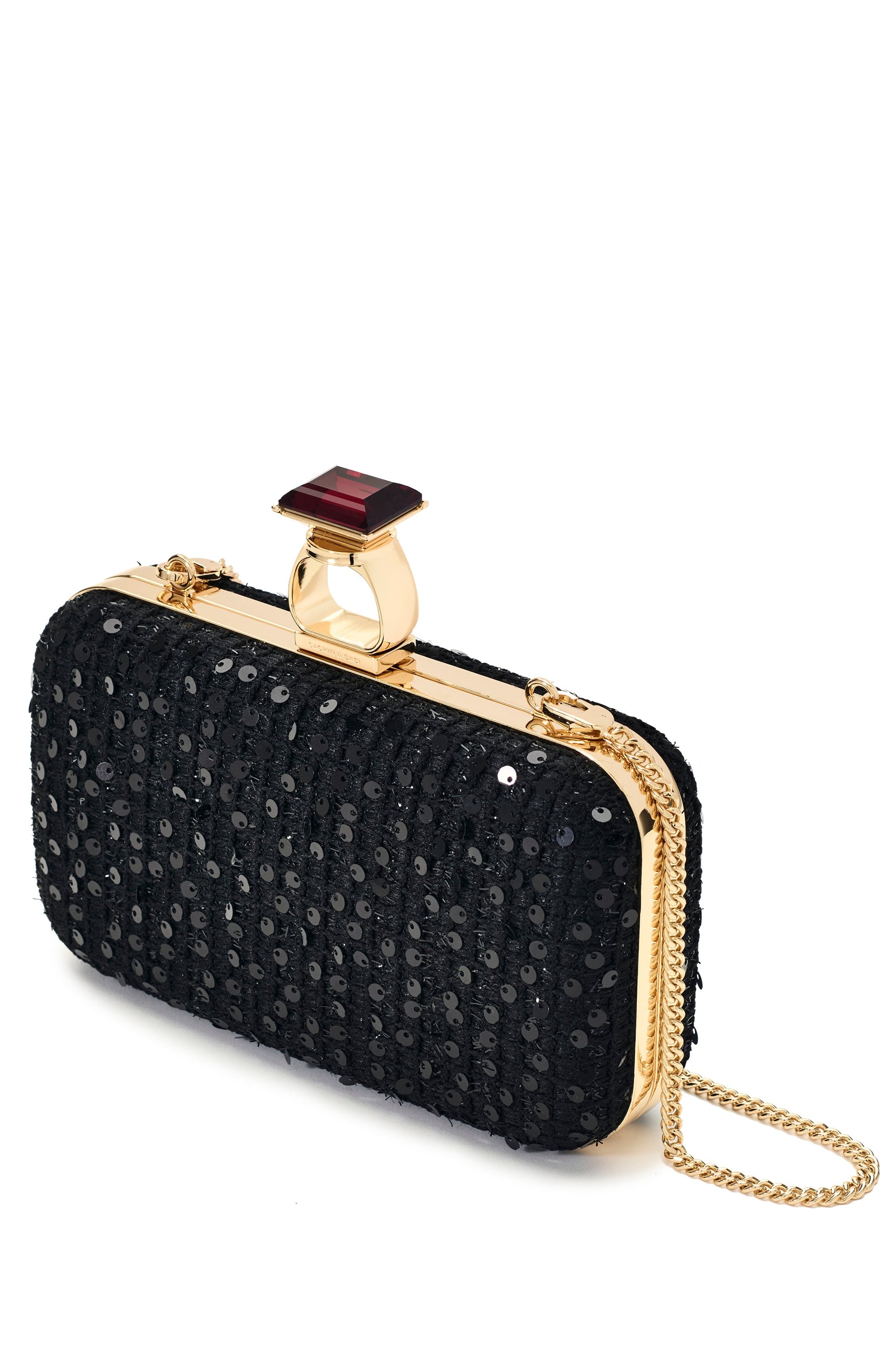 ON THE ROCKS CLUTCH - BLACK