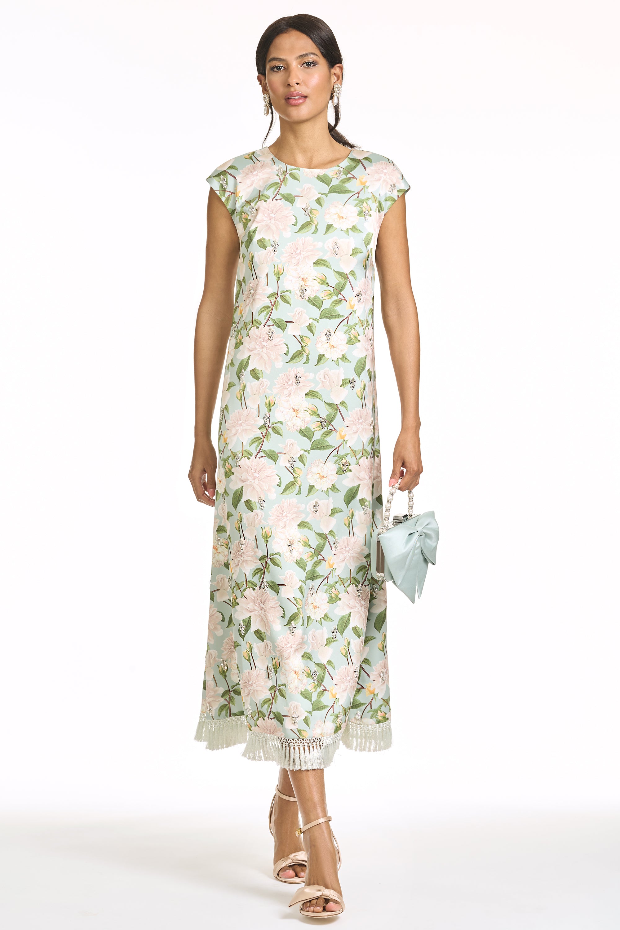 EMBELLISHED ANNETTE DRESS - CELADON SWEETBRIAR