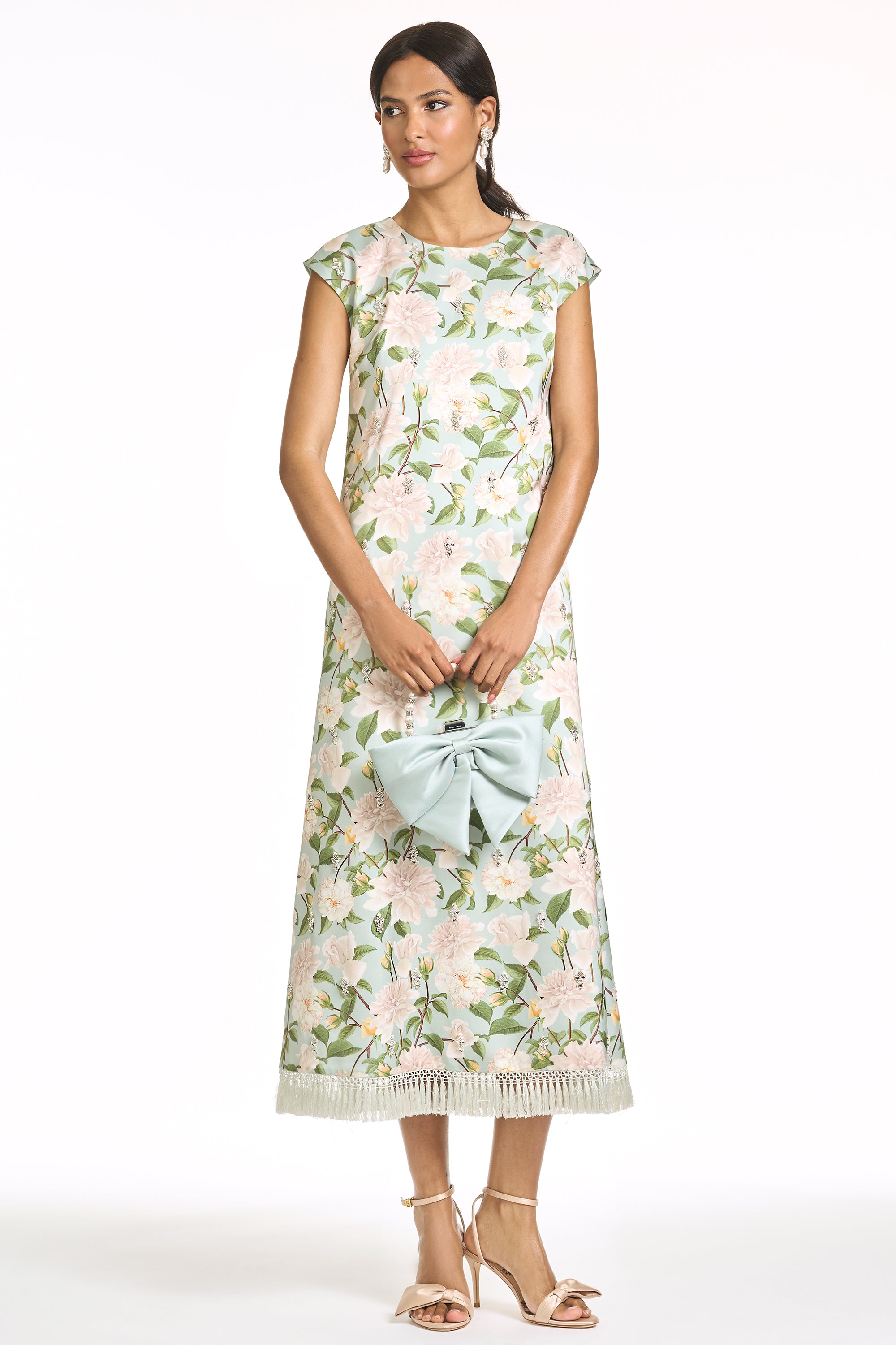EMBELLISHED ANNETTE DRESS - CELADON SWEETBRIAR