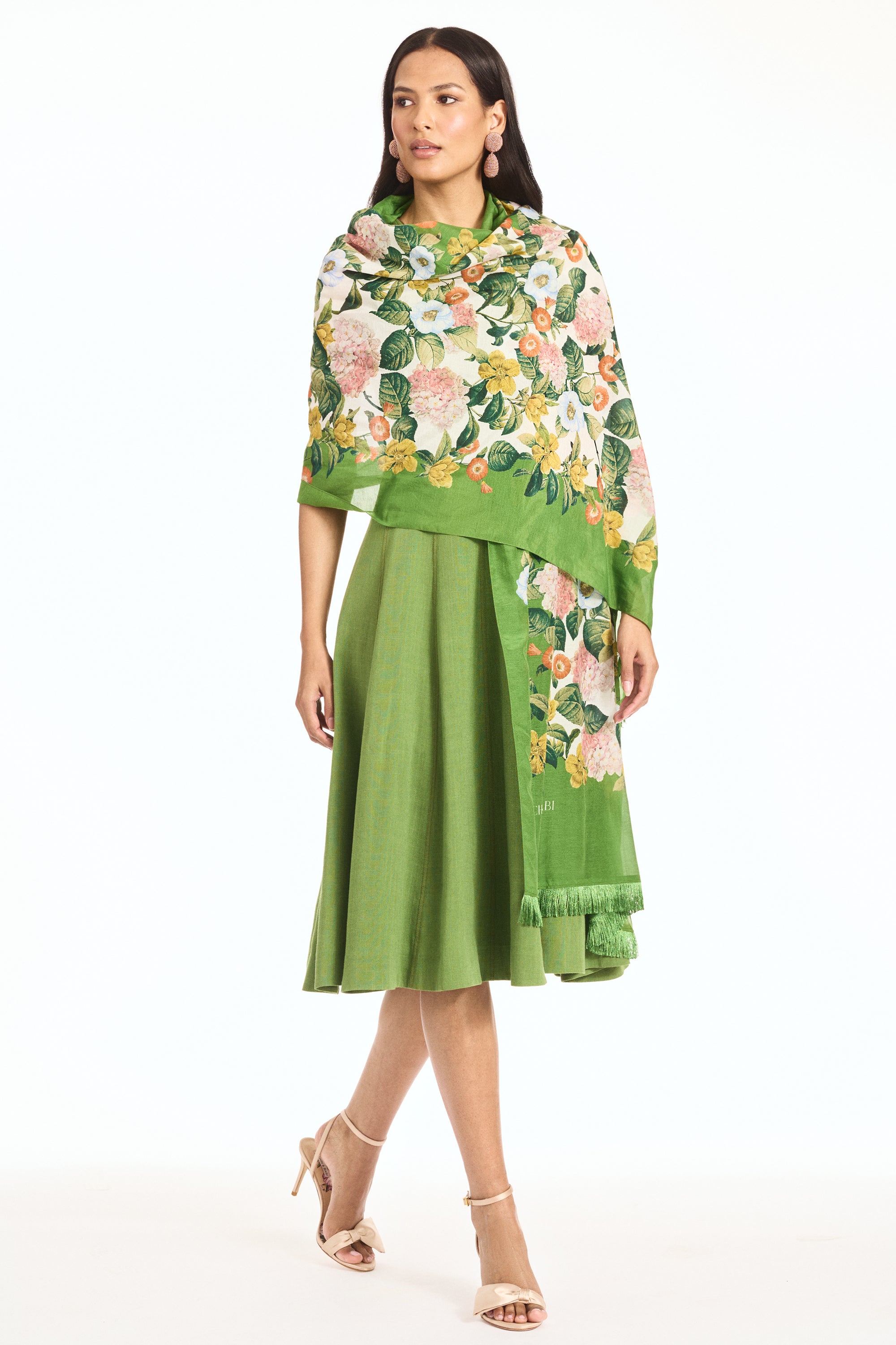 FLORIE SCARF - GREEN GARDENS