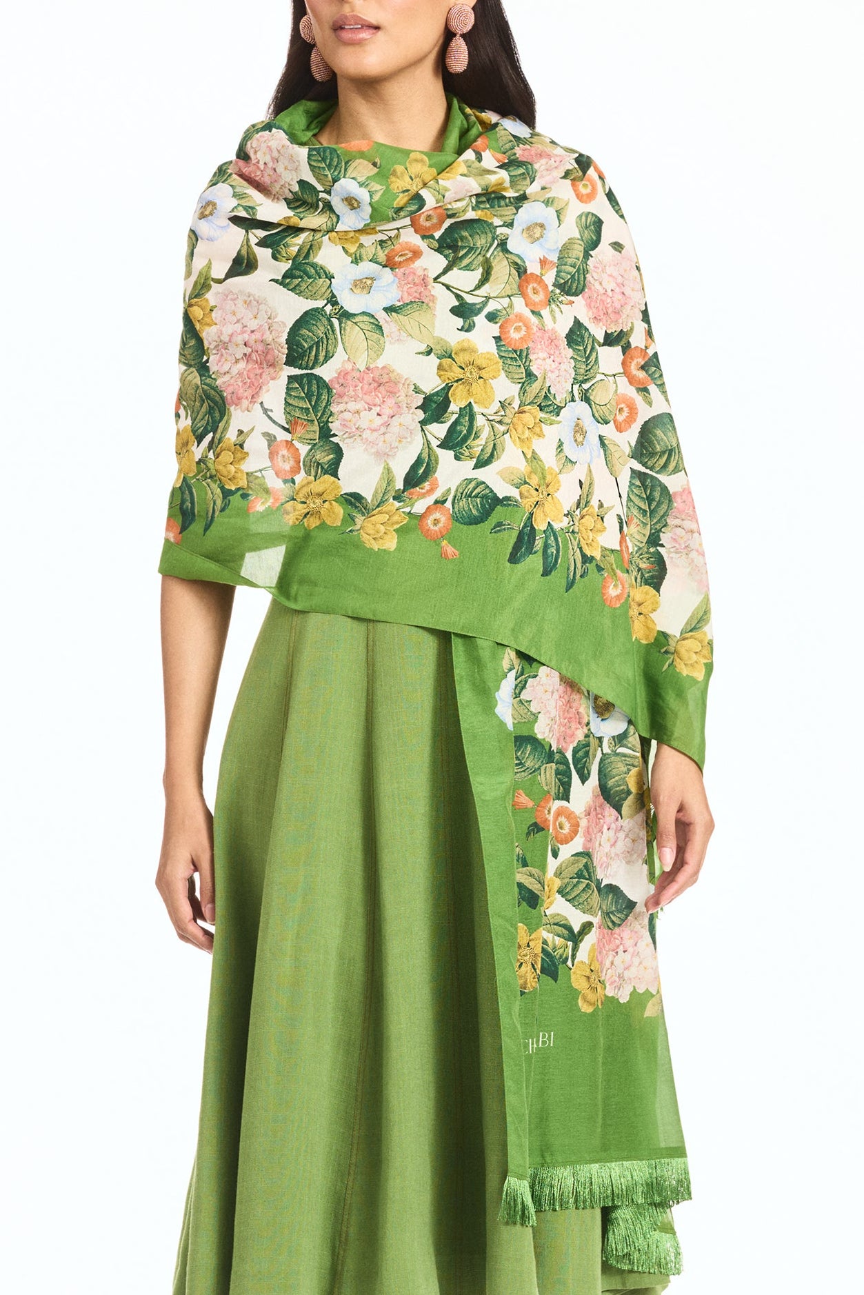 FLORIE SCARF - GREEN GARDENS