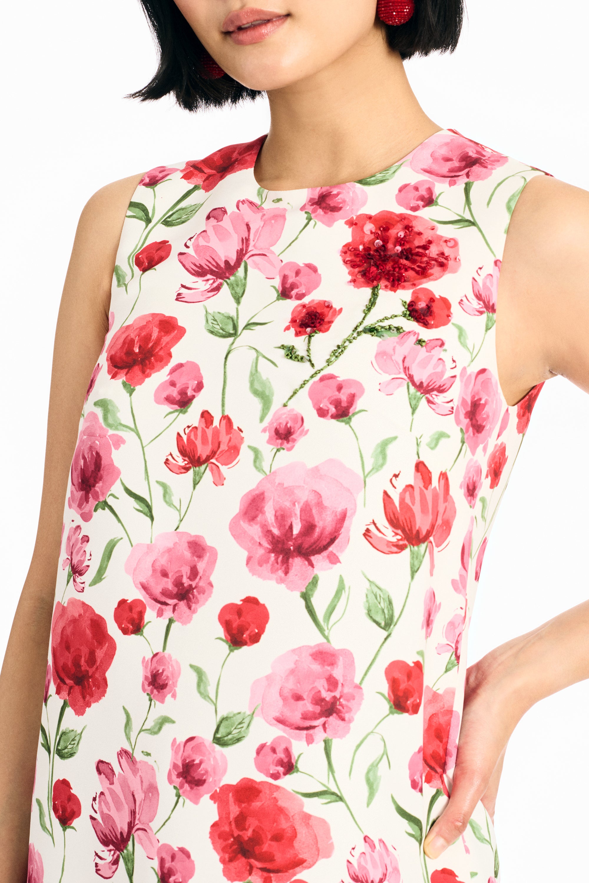UMA DRESS - WATERCOLOR POPPIES