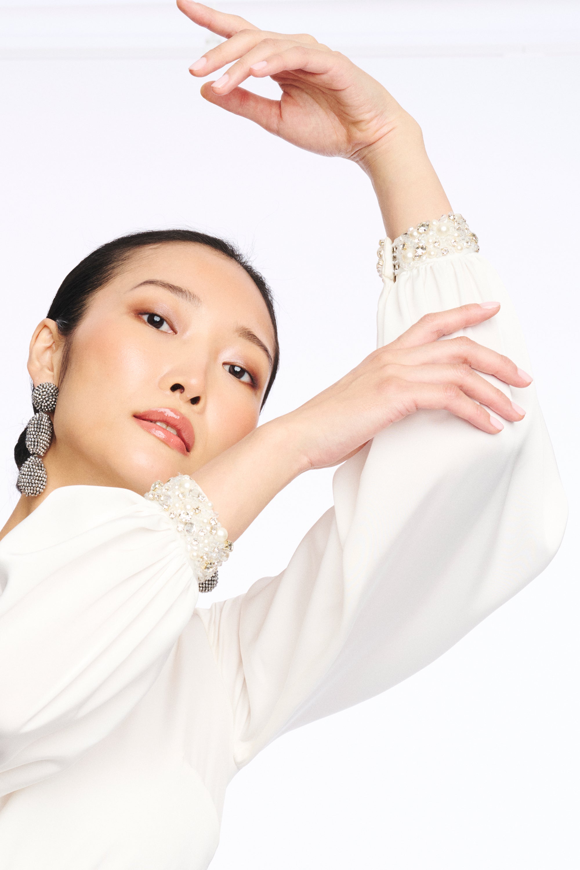 ASTOR GOWN - IVORY/BLACK