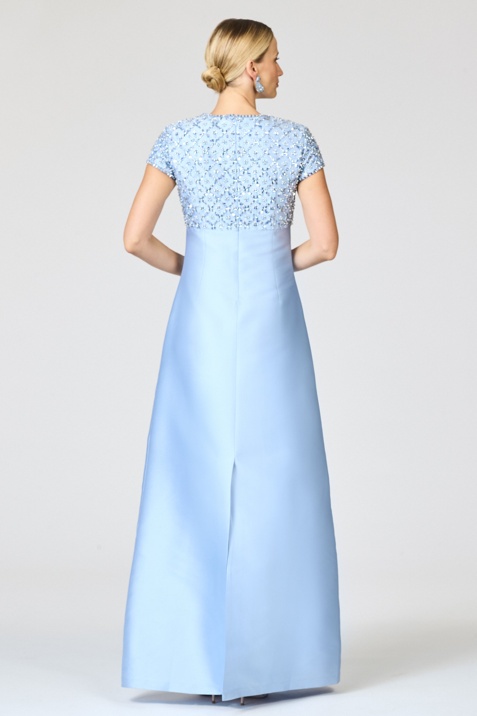 EMBELLISHED AMSTERDAM GOWN - GLACIAL BLUE