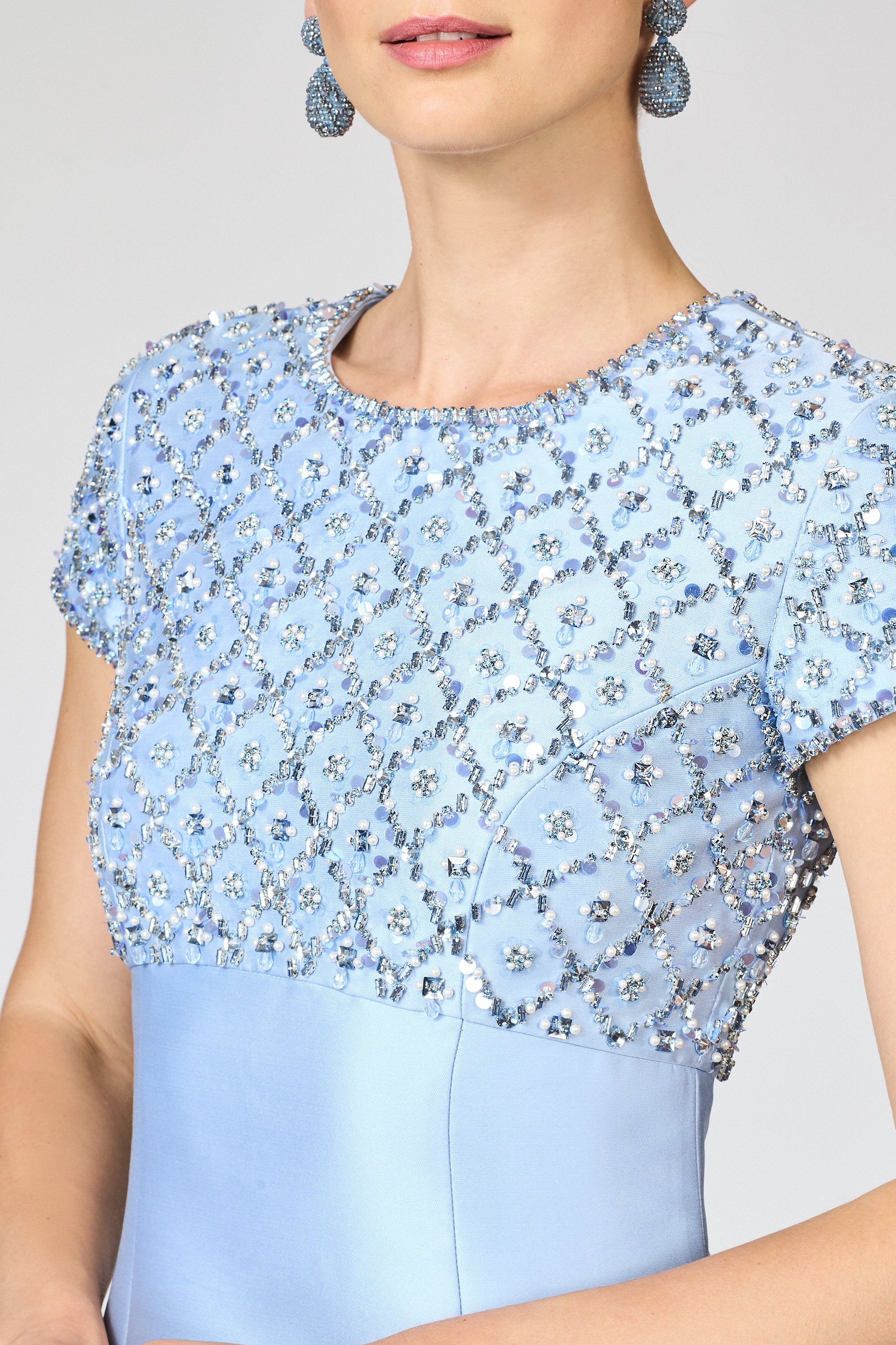 EMBELLISHED AMSTERDAM GOWN - GLACIAL BLUE