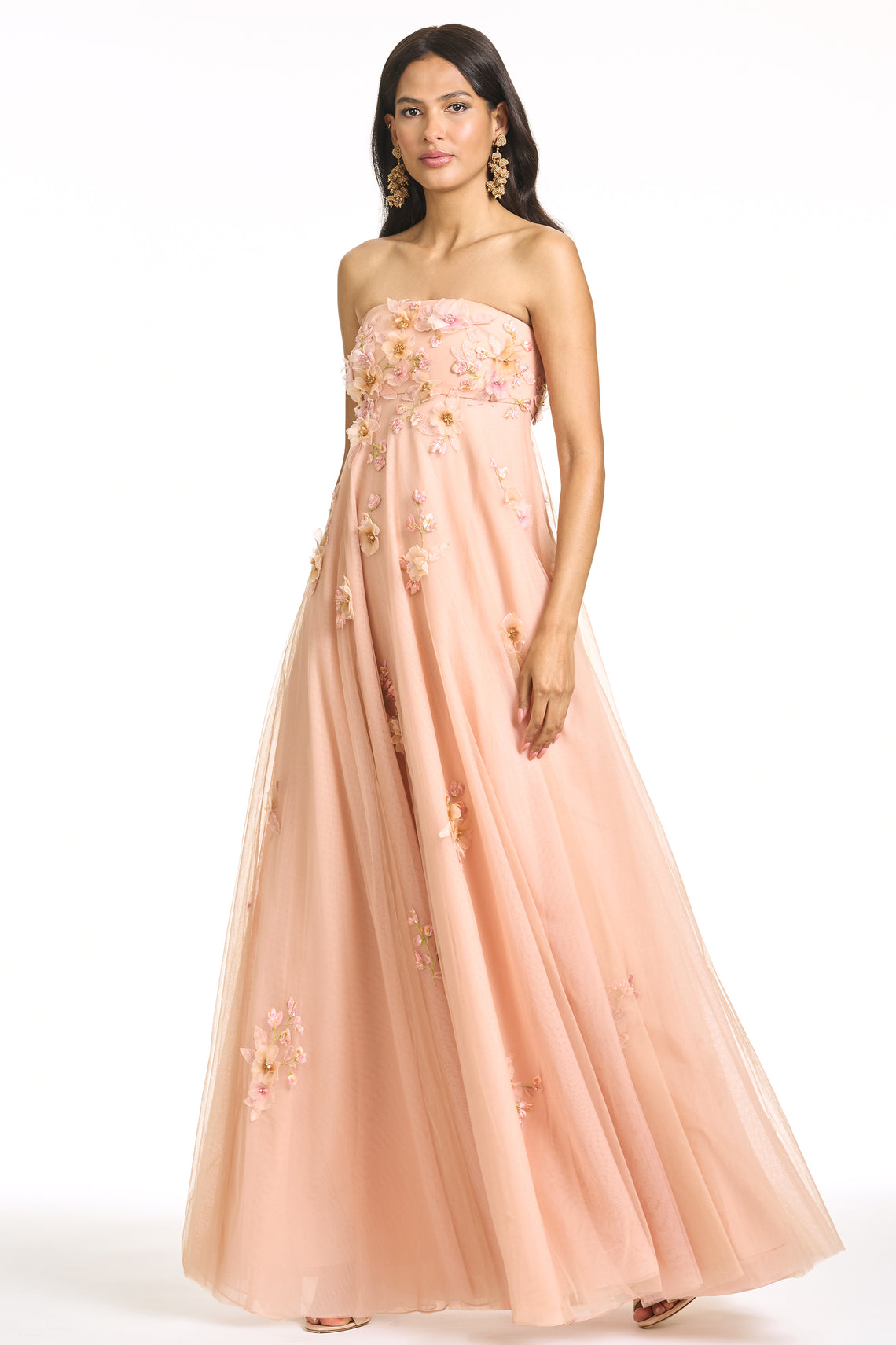 EMBROIDERED SCARLETT GOWN - BLUSH