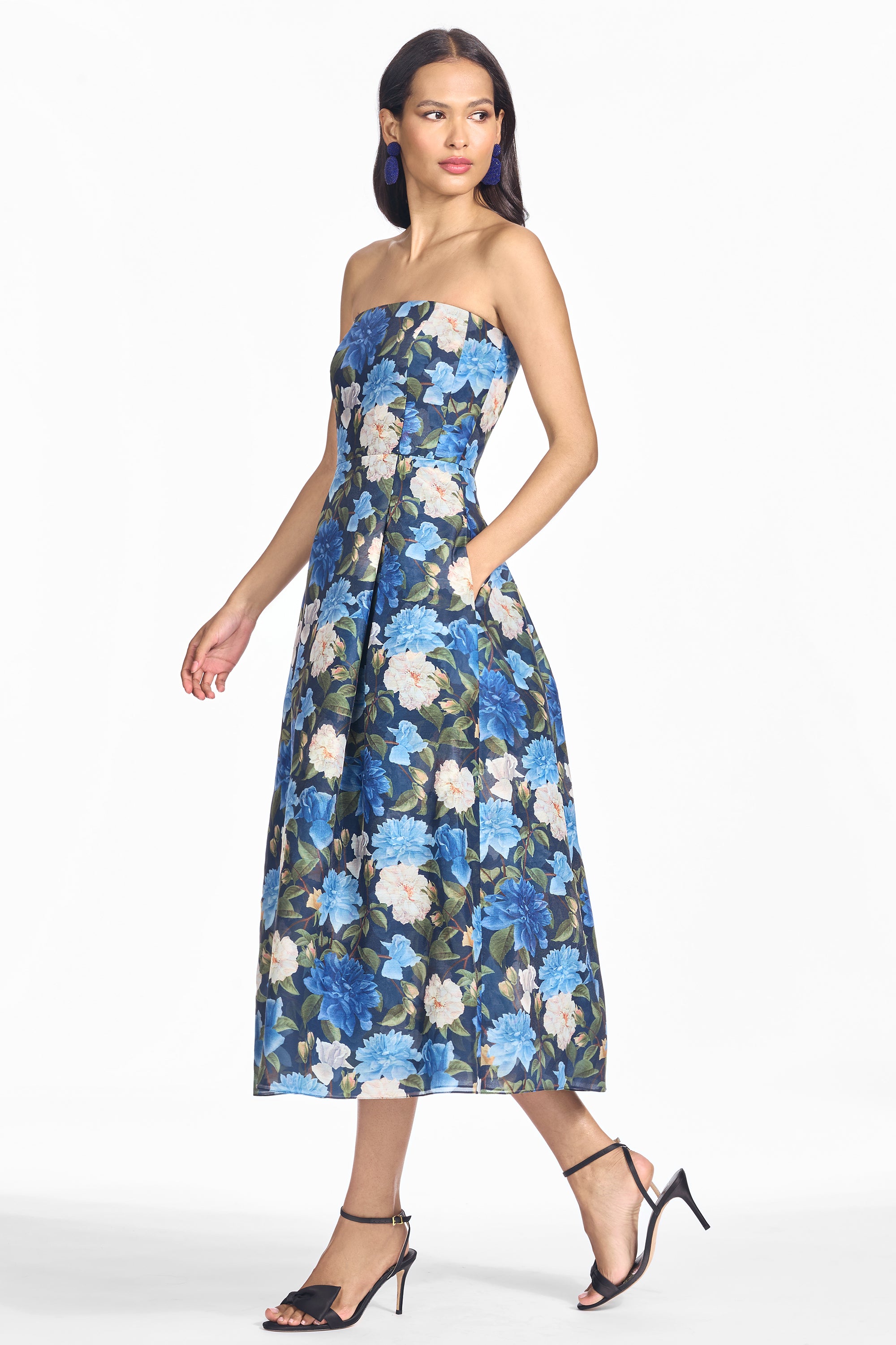 SHAY DRESS - PORCELAIN BOTANICA