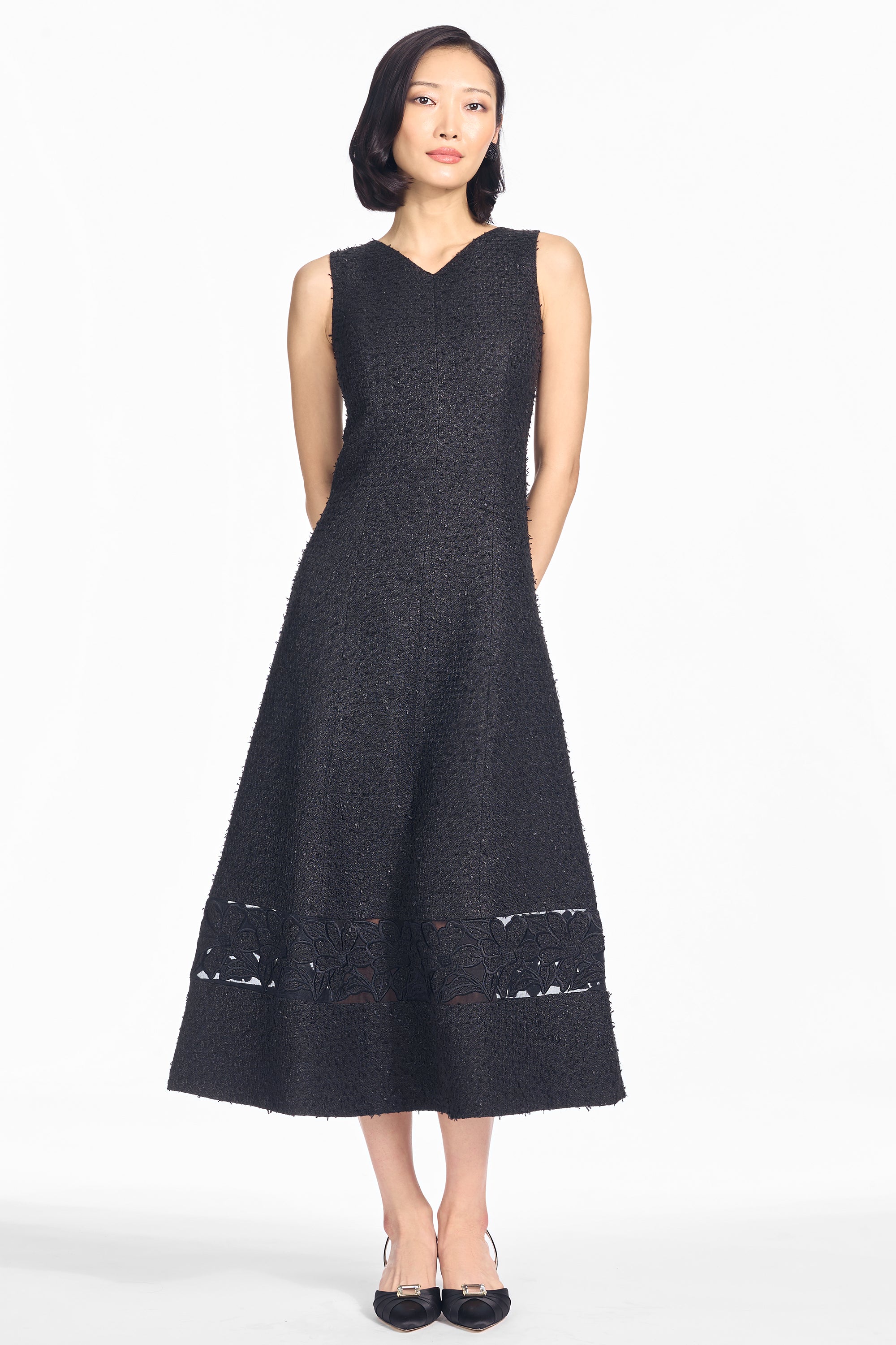 MICHAELA DRESS - CARBON ROSES