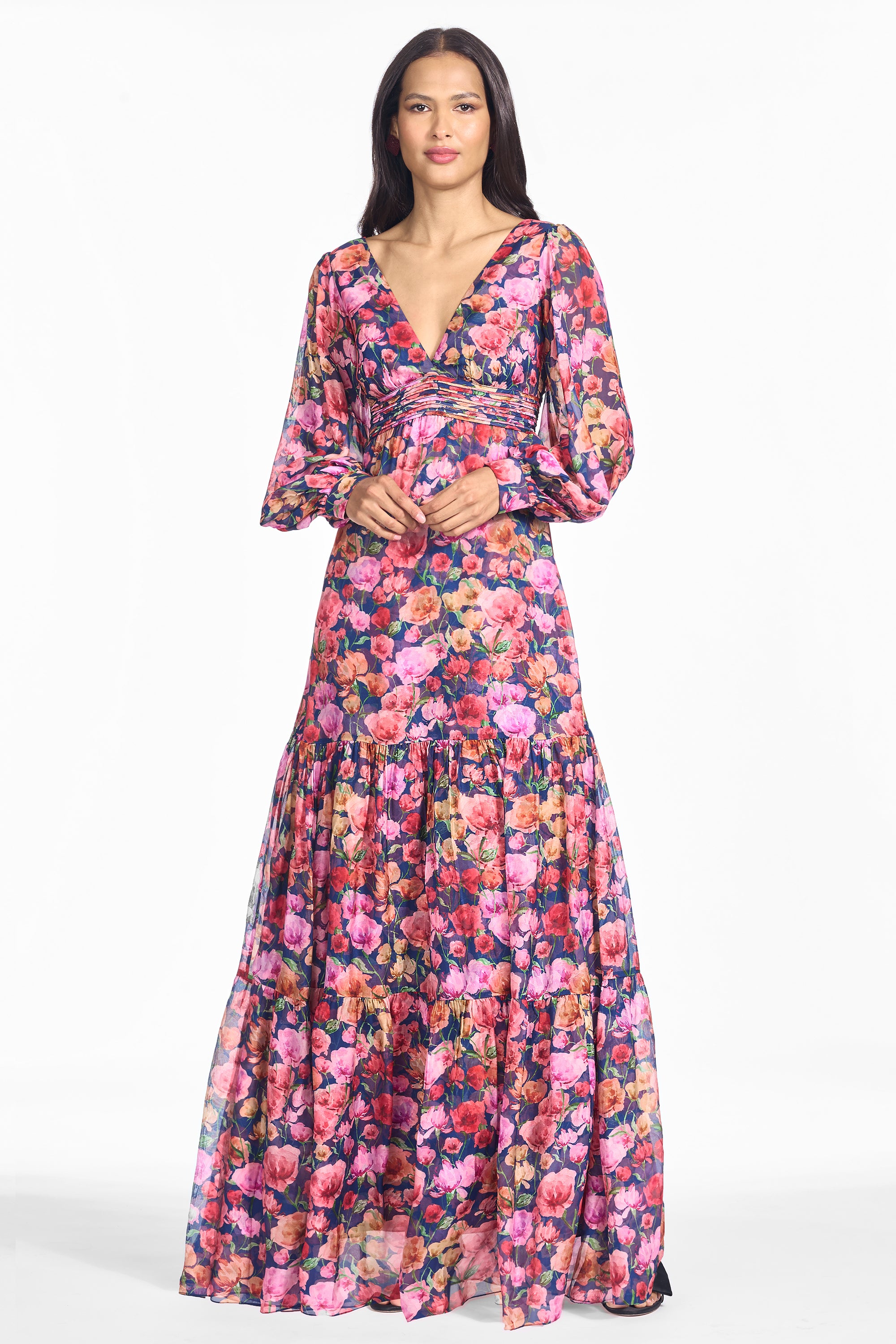 KARA GOWN - PRISMATIC POPPIES