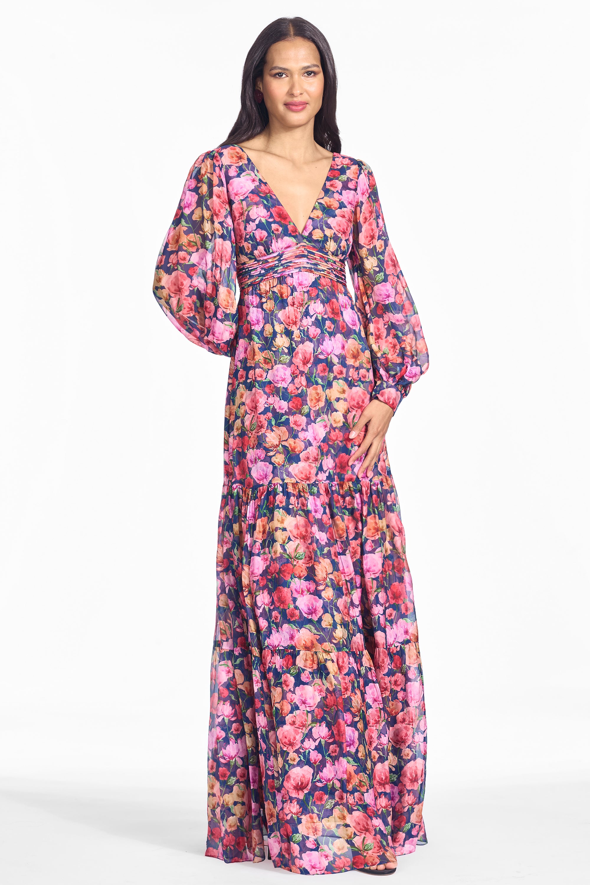 KARA GOWN - PRISMATIC POPPIES