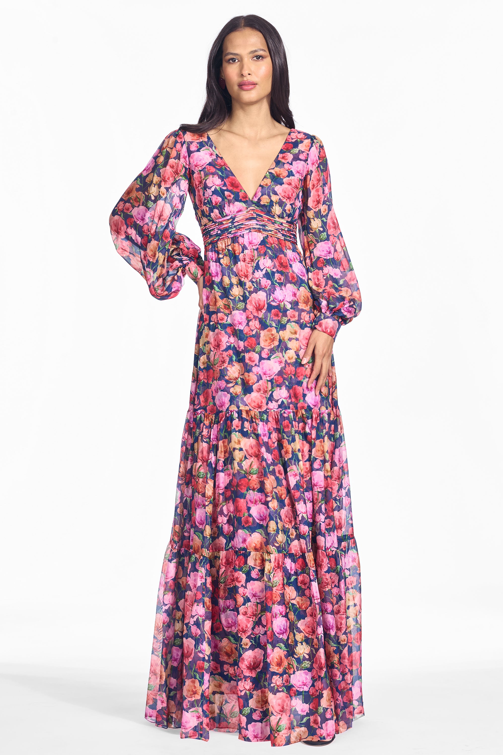 Kara gown   prismatic poppies