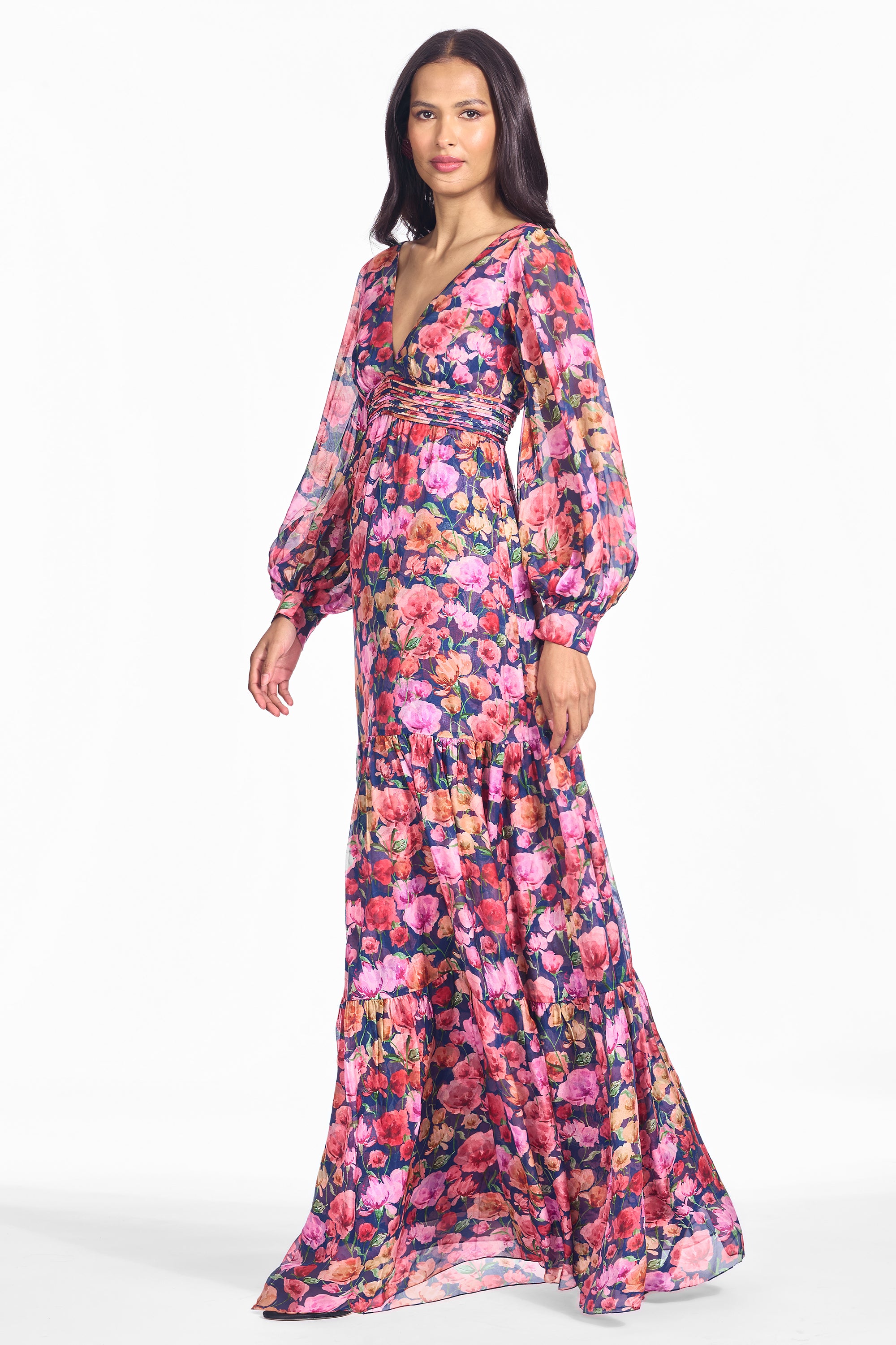 Kara gown   prismatic poppies