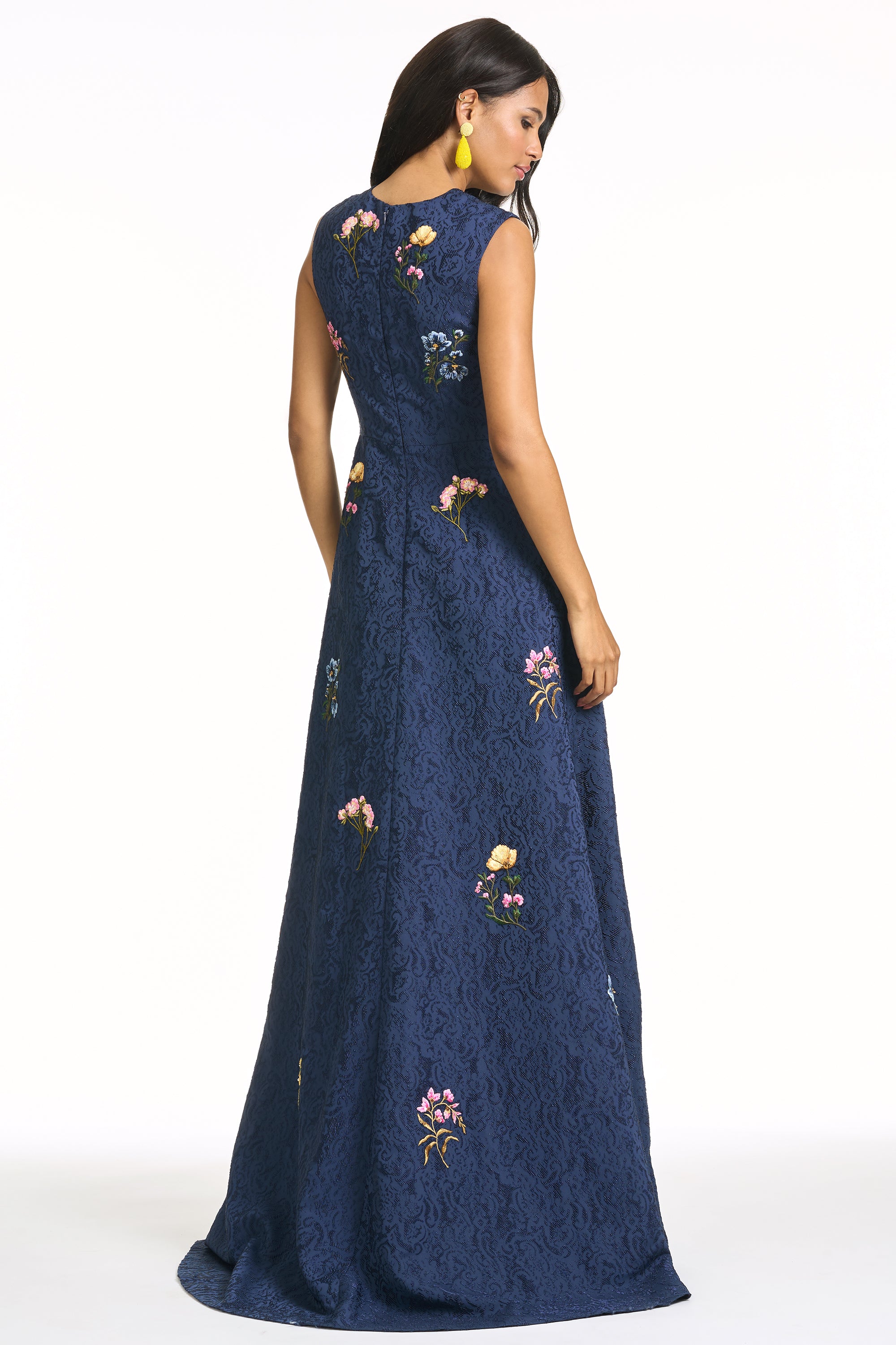 EMBROIDERED RANI GOWN - MIDNIGHT