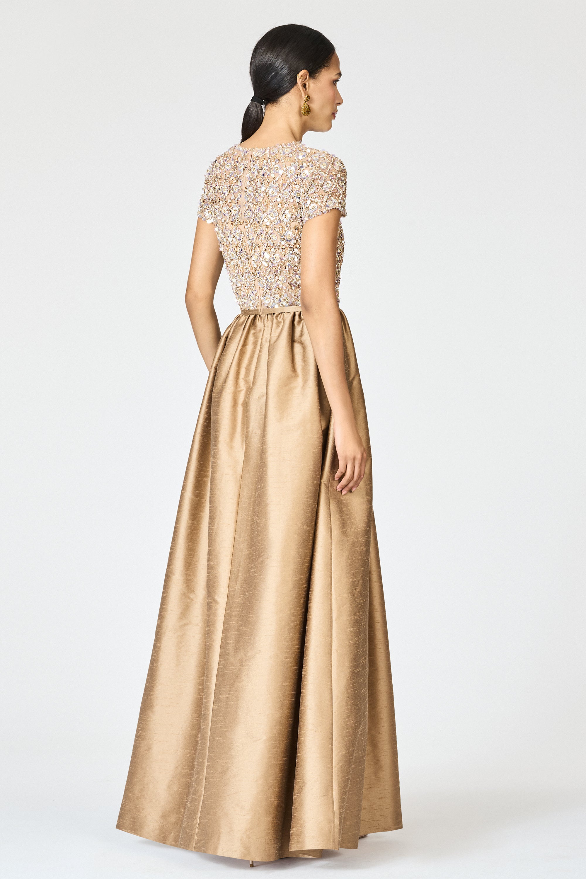 EMBELLISHED LONDA GOWN - CAFE