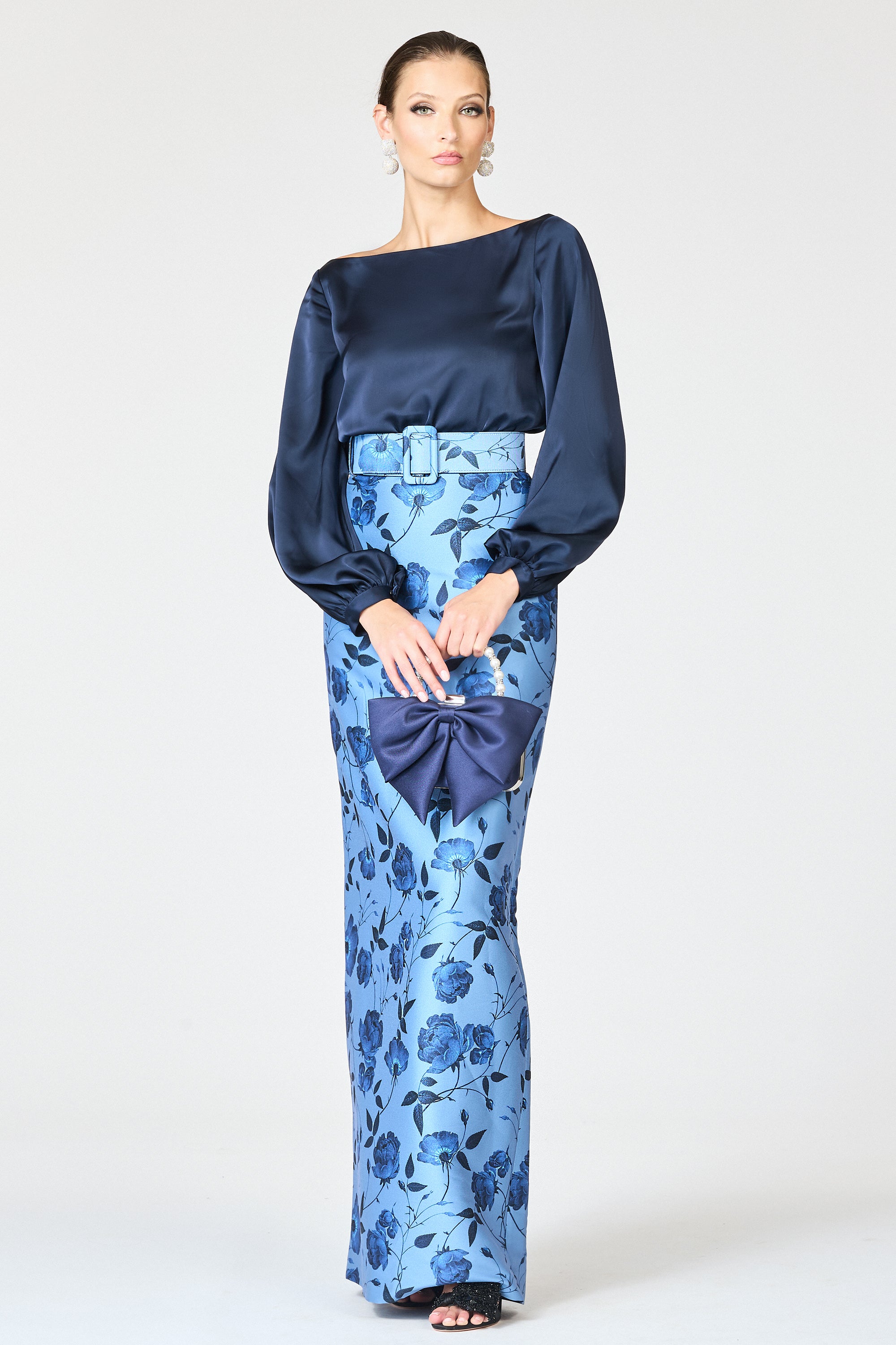 ASTOR GOWN - WILD STEEL ROSES