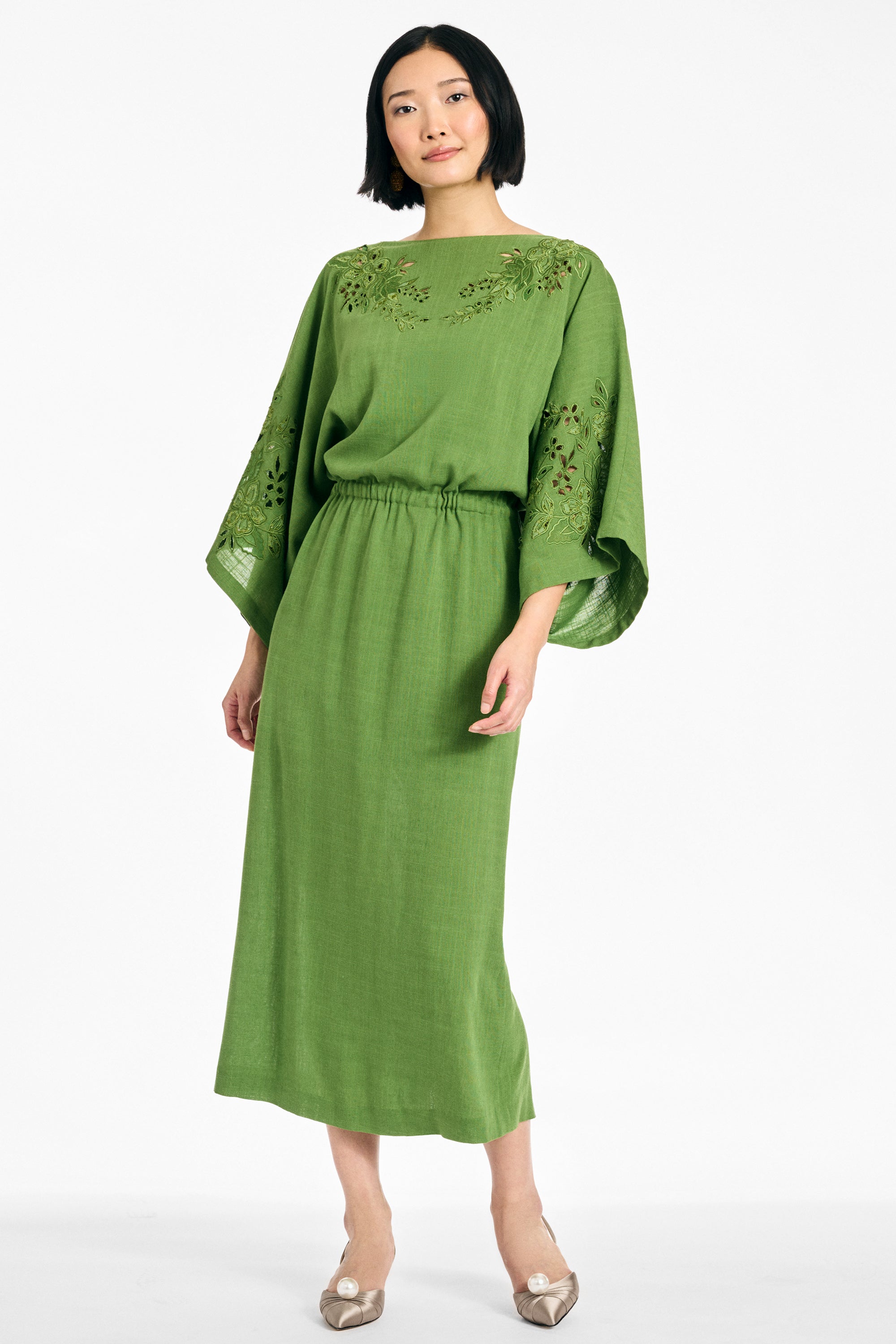 KIERA DRESS - FERN GREEN