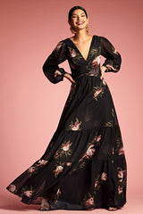 Jules Gown - Noir Blossom