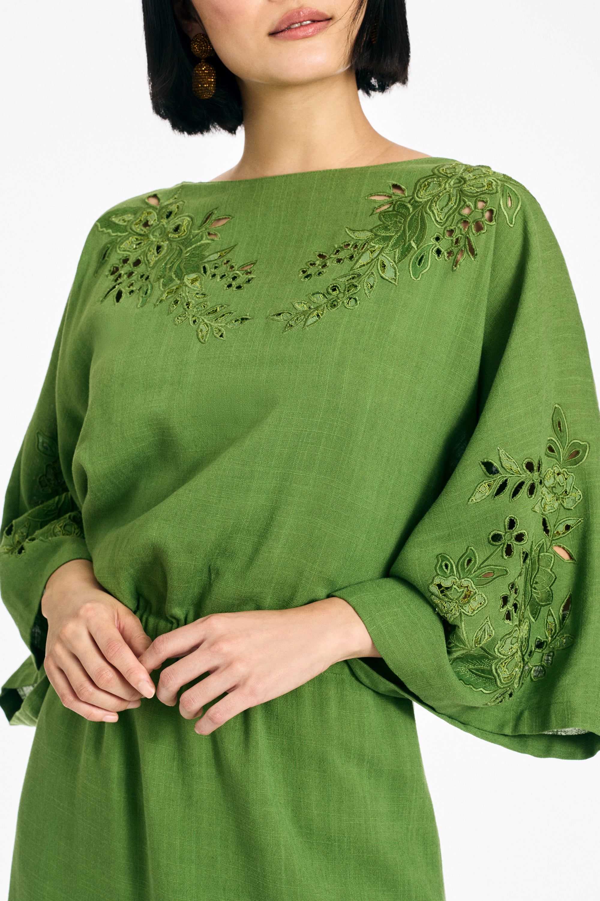 KIERA DRESS - FERN GREEN