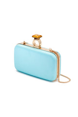 On the Rocks Clutch - Swiss Blue