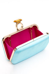 On the Rocks Clutch - Swiss Blue