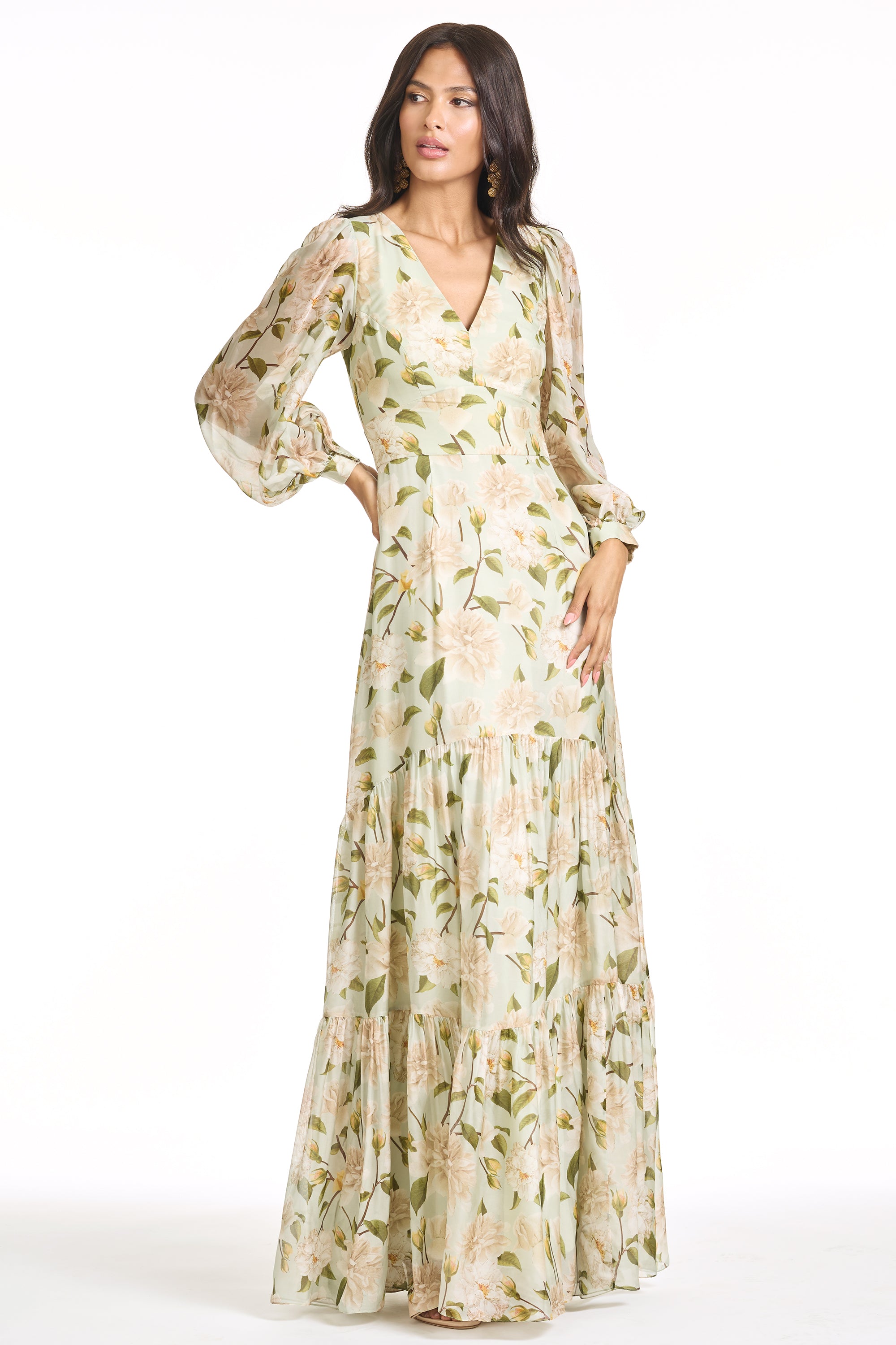 KARA GOWN - CELADON PEONIES