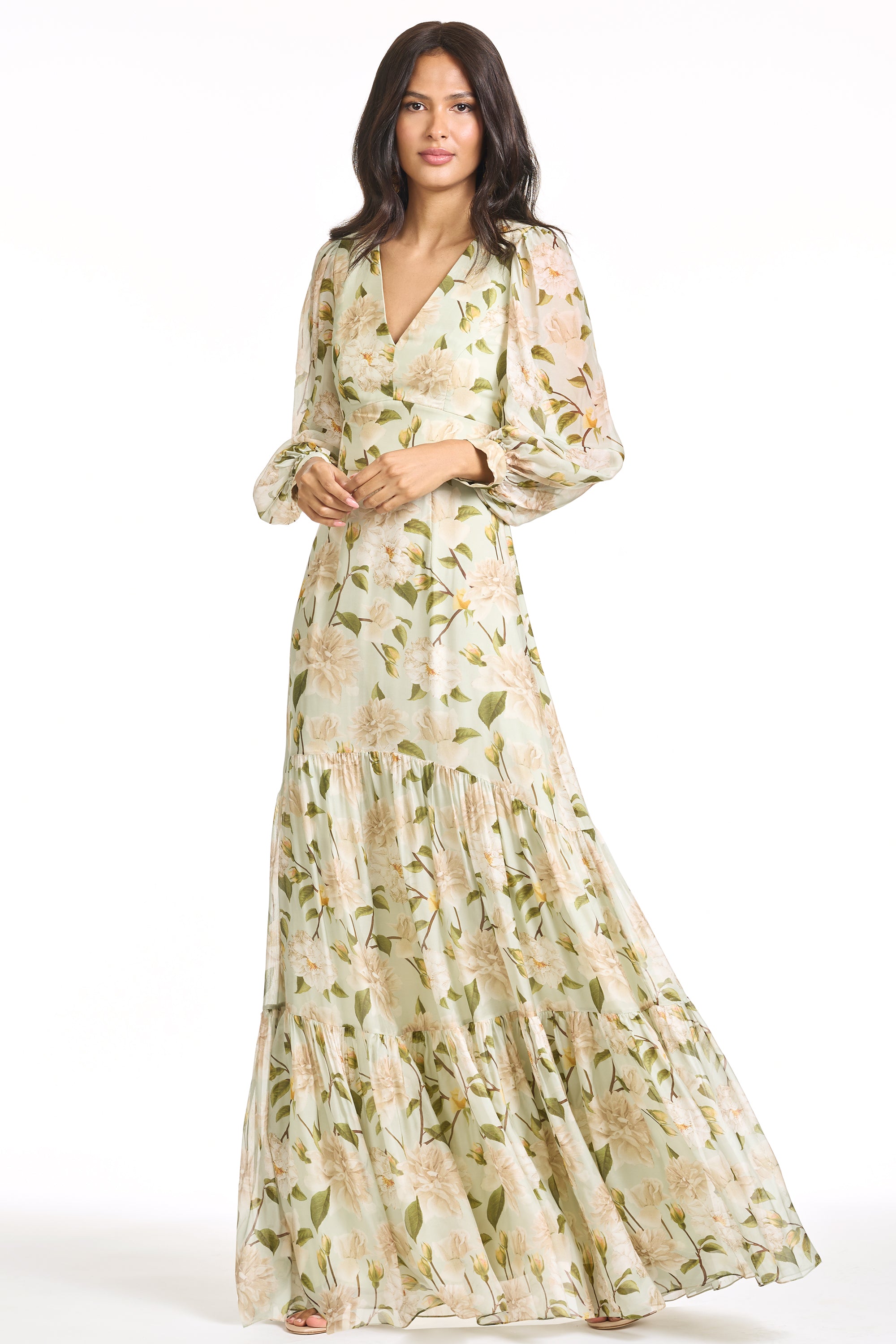 KARA GOWN - CELADON PEONIES