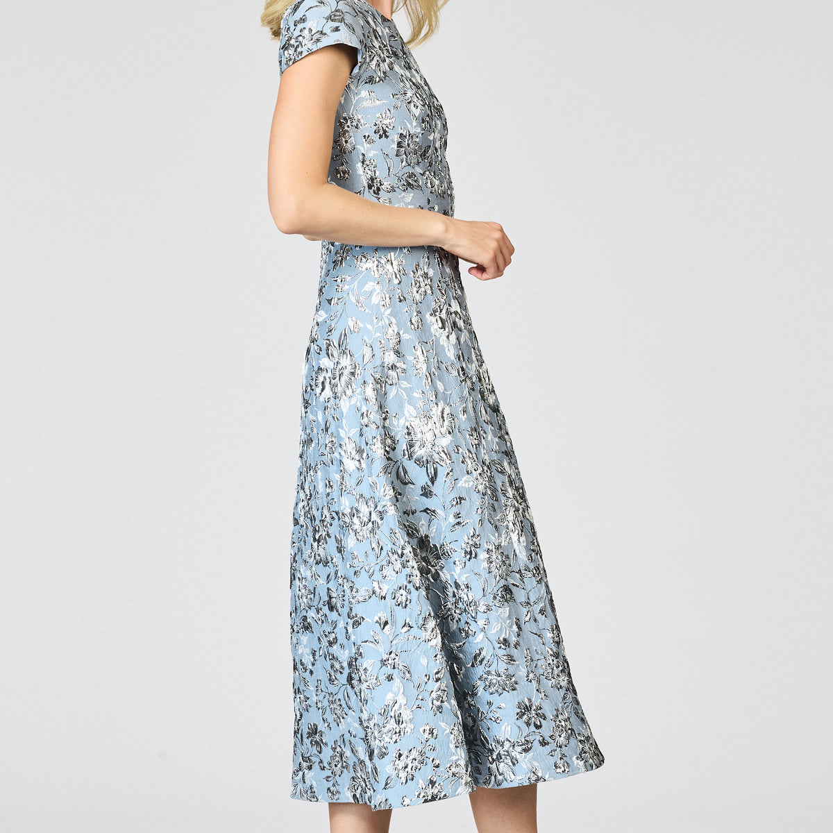 JACKIE DRESS in PEWTER GARDENS