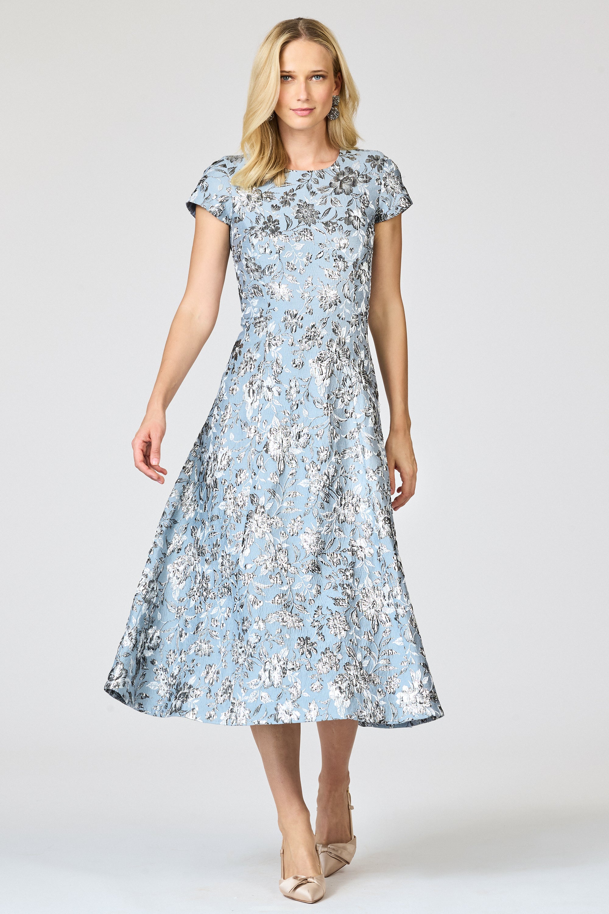JACKIE DRESS - PEWTER GARDENS
