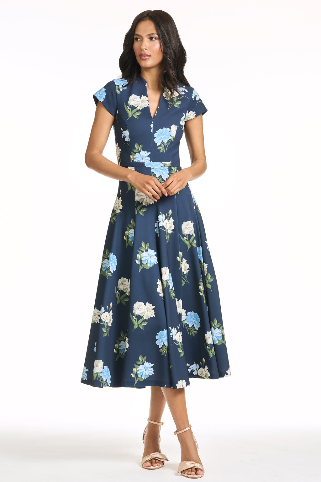 JASMEEN DRESS in MARITIME CORSAGE - Sachin & Babi