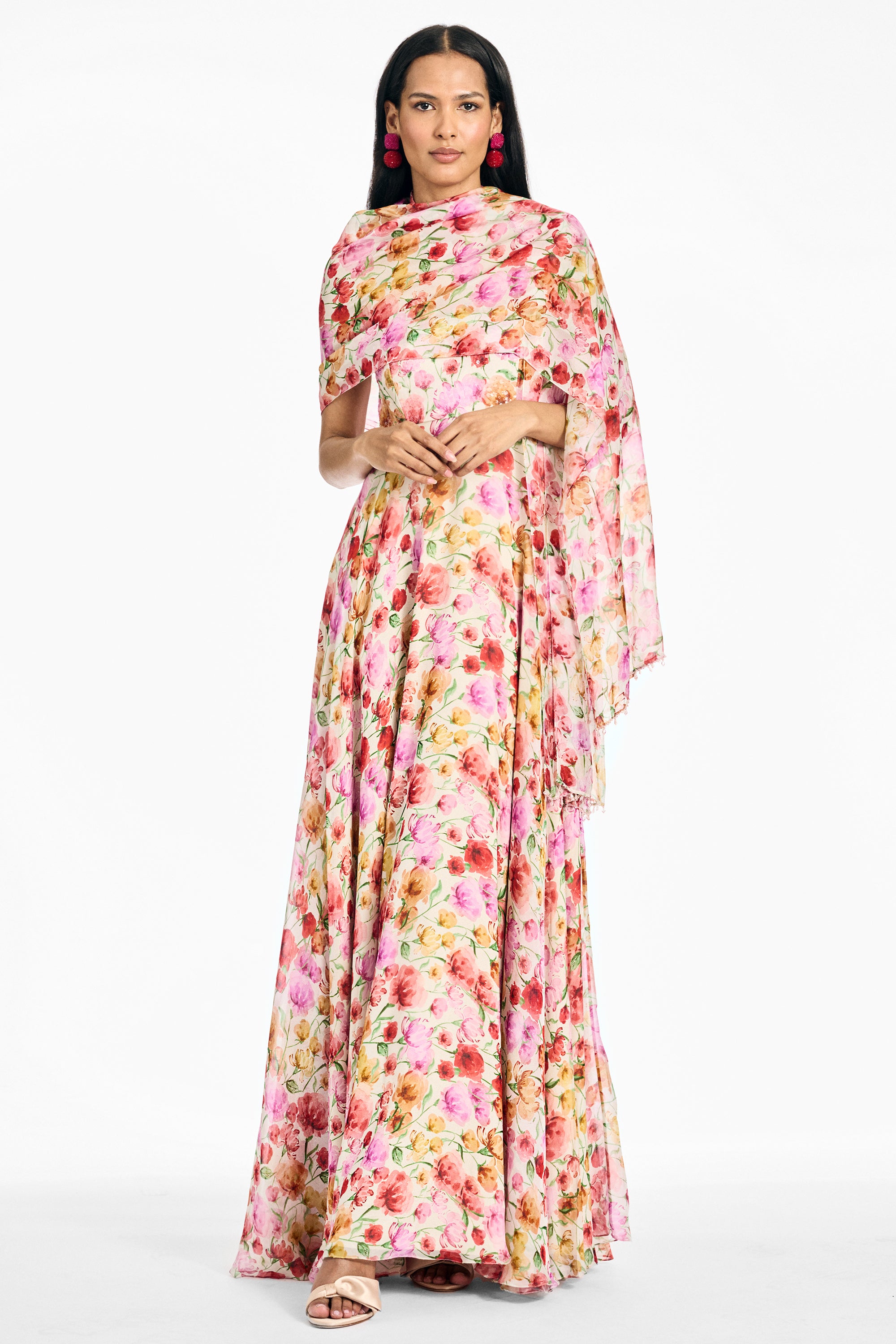 EMMY SCARF - SUNSET POPPIES