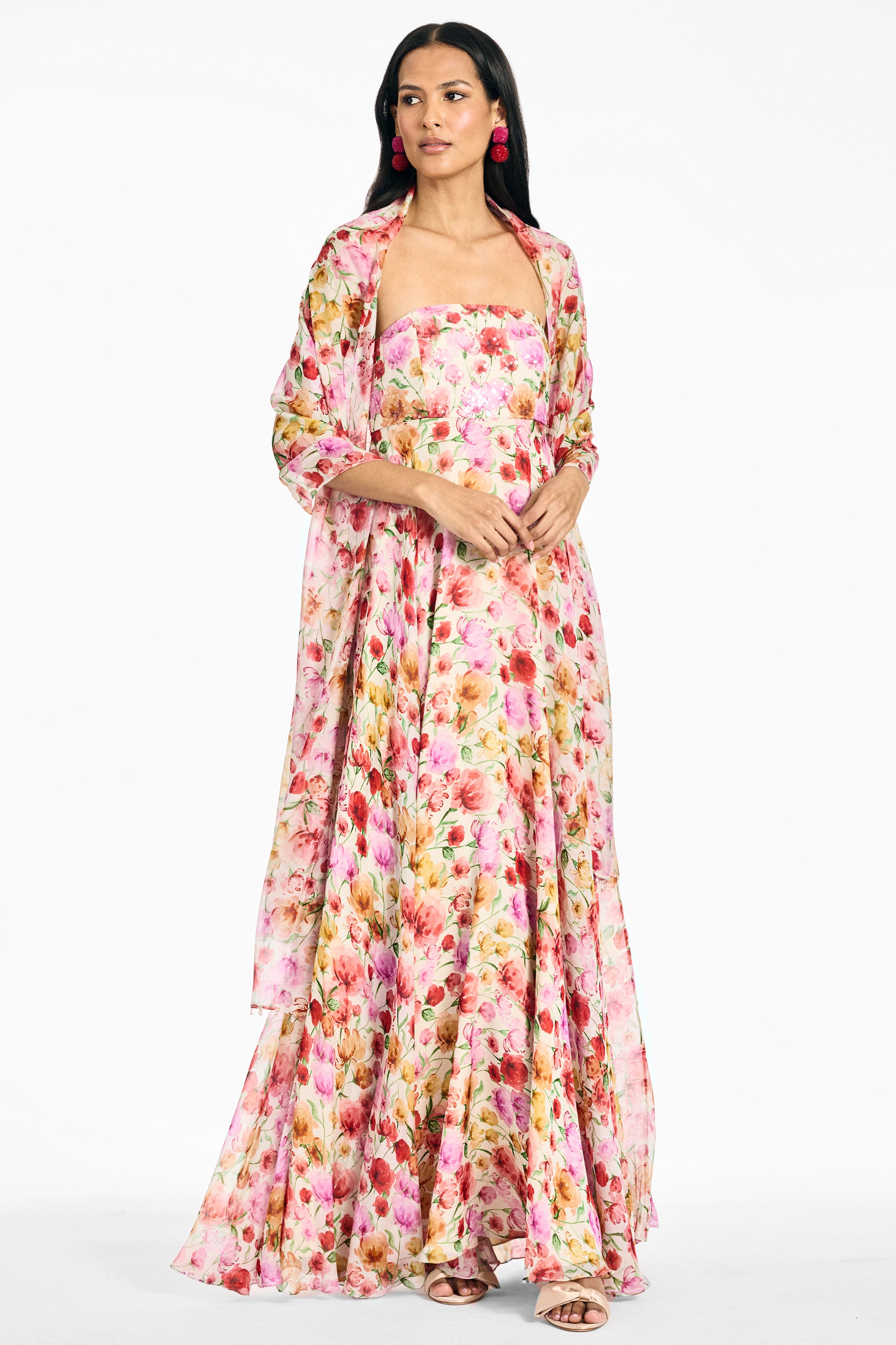 EMMY SCARF - SUNSET POPPIES