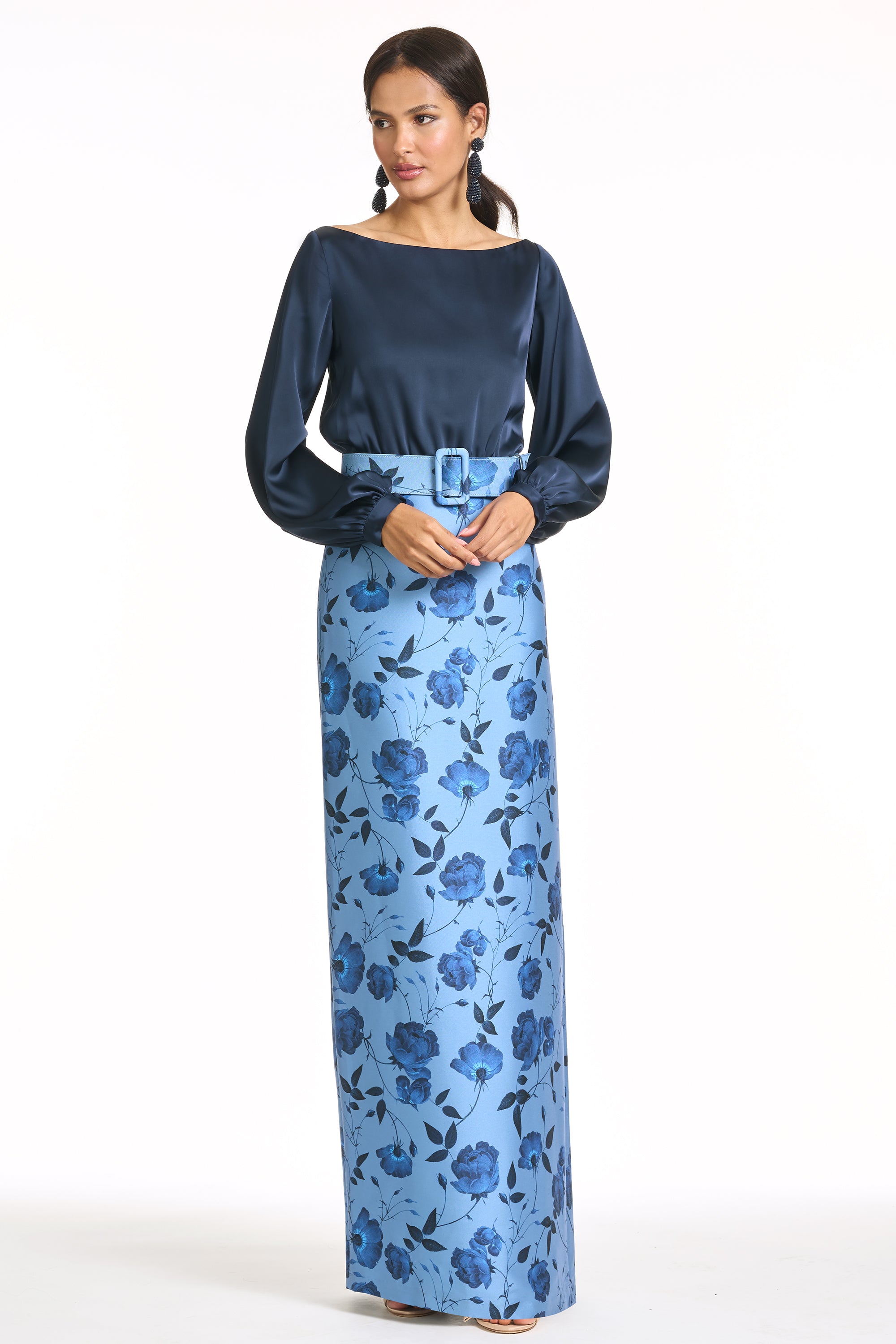 ASTOR GOWN - WILD STEEL ROSES