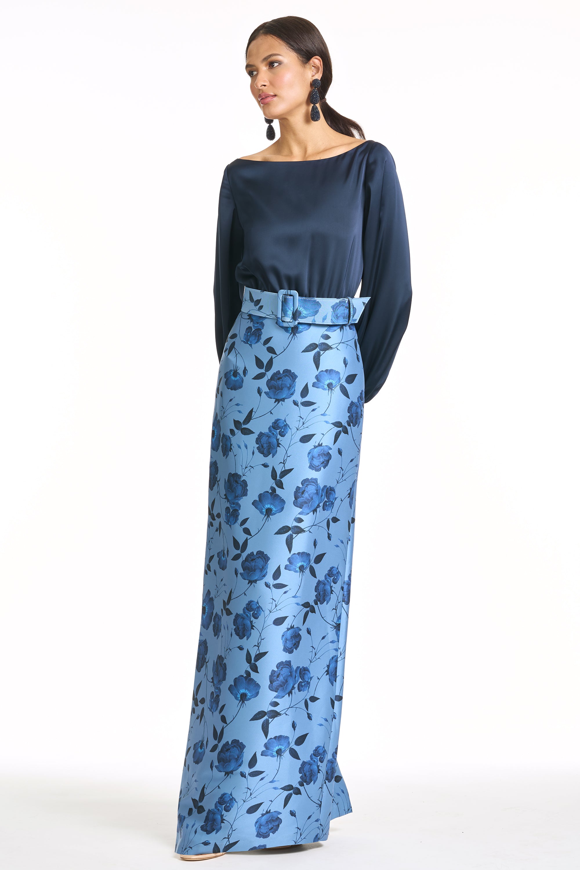 ASTOR GOWN - WILD STEEL ROSES