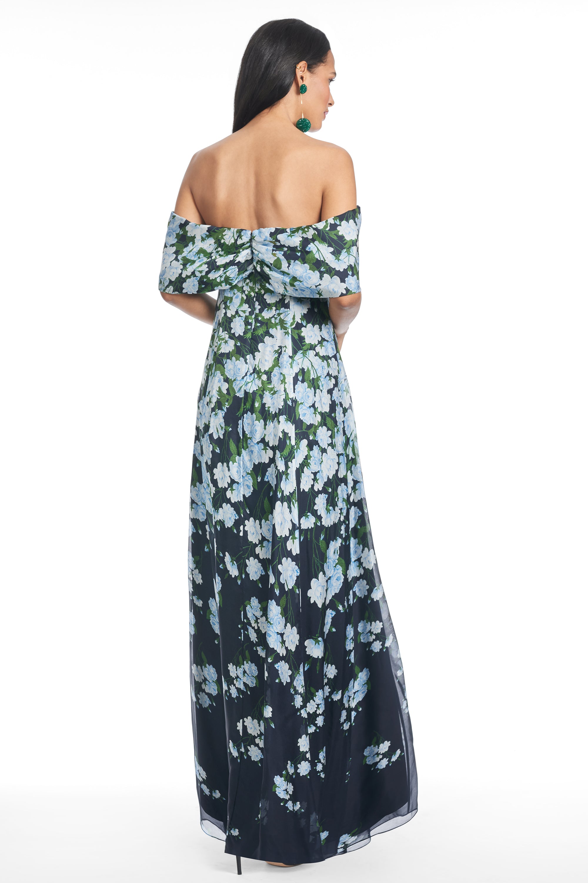 KENNEDY GOWN - NAVY DEGRADE FLORALS