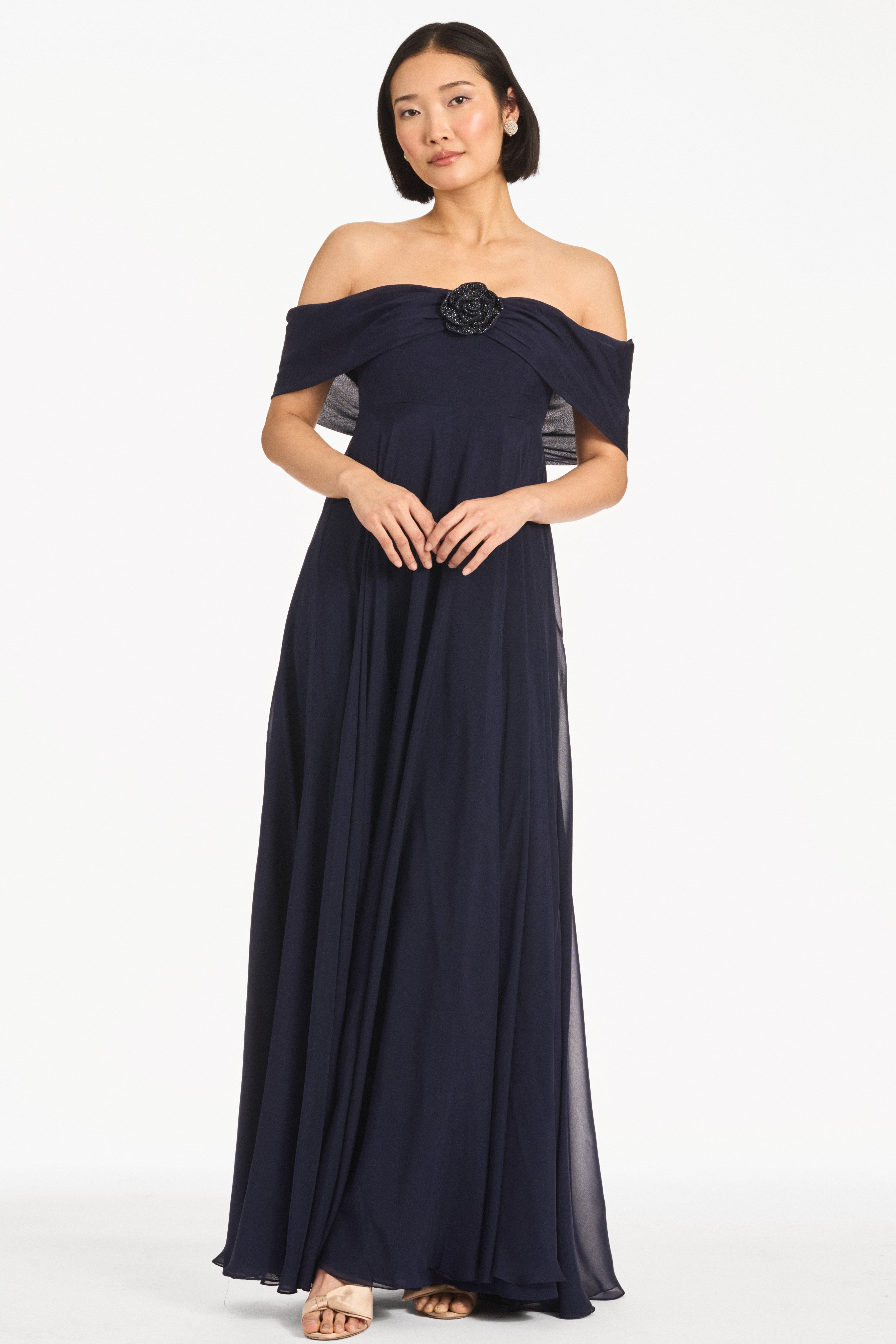 EMBELLISHED REBECCA GOWN - MIDNIGHT