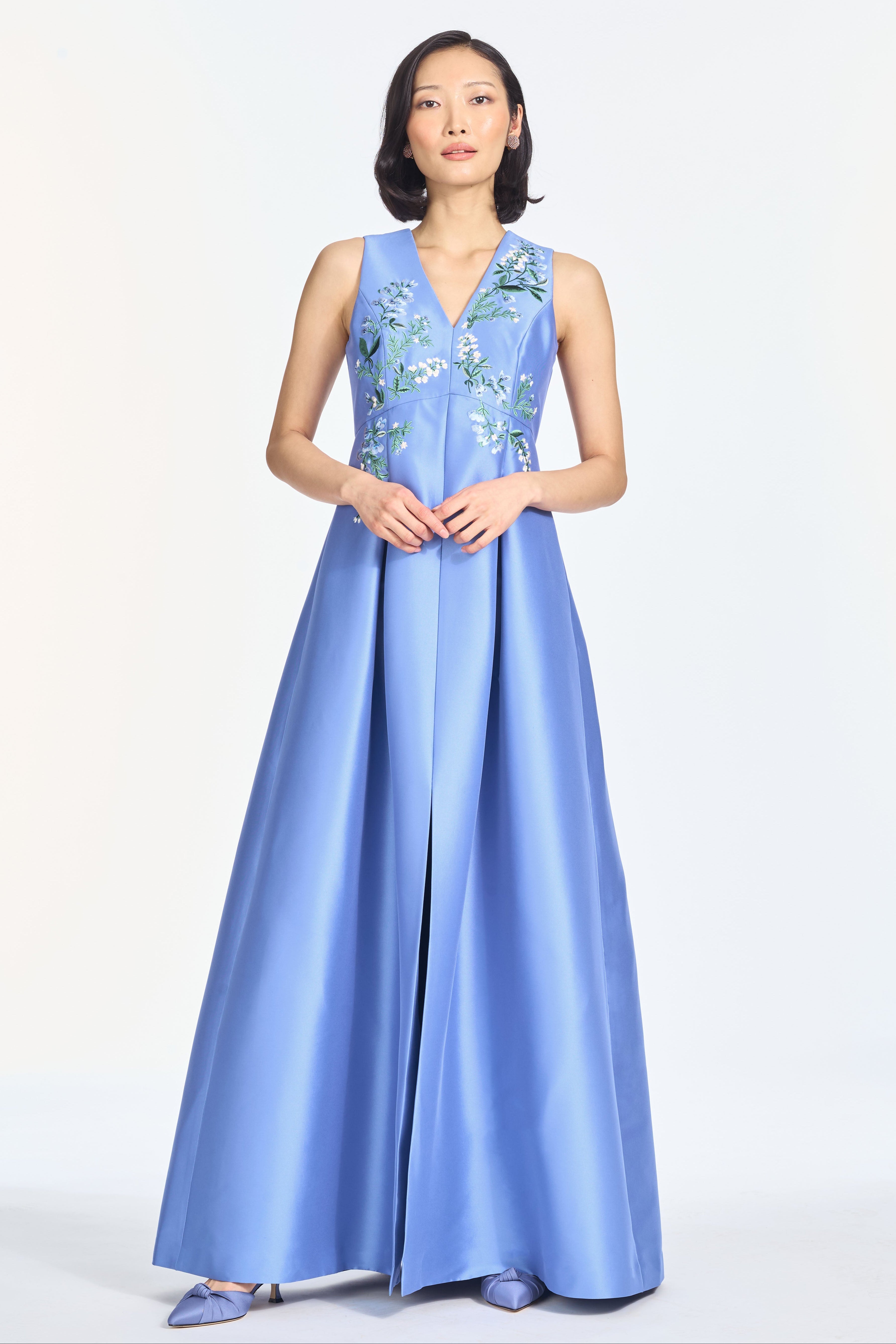 EMBROIDERED BROOKLYNNE GOWN - OPAL
