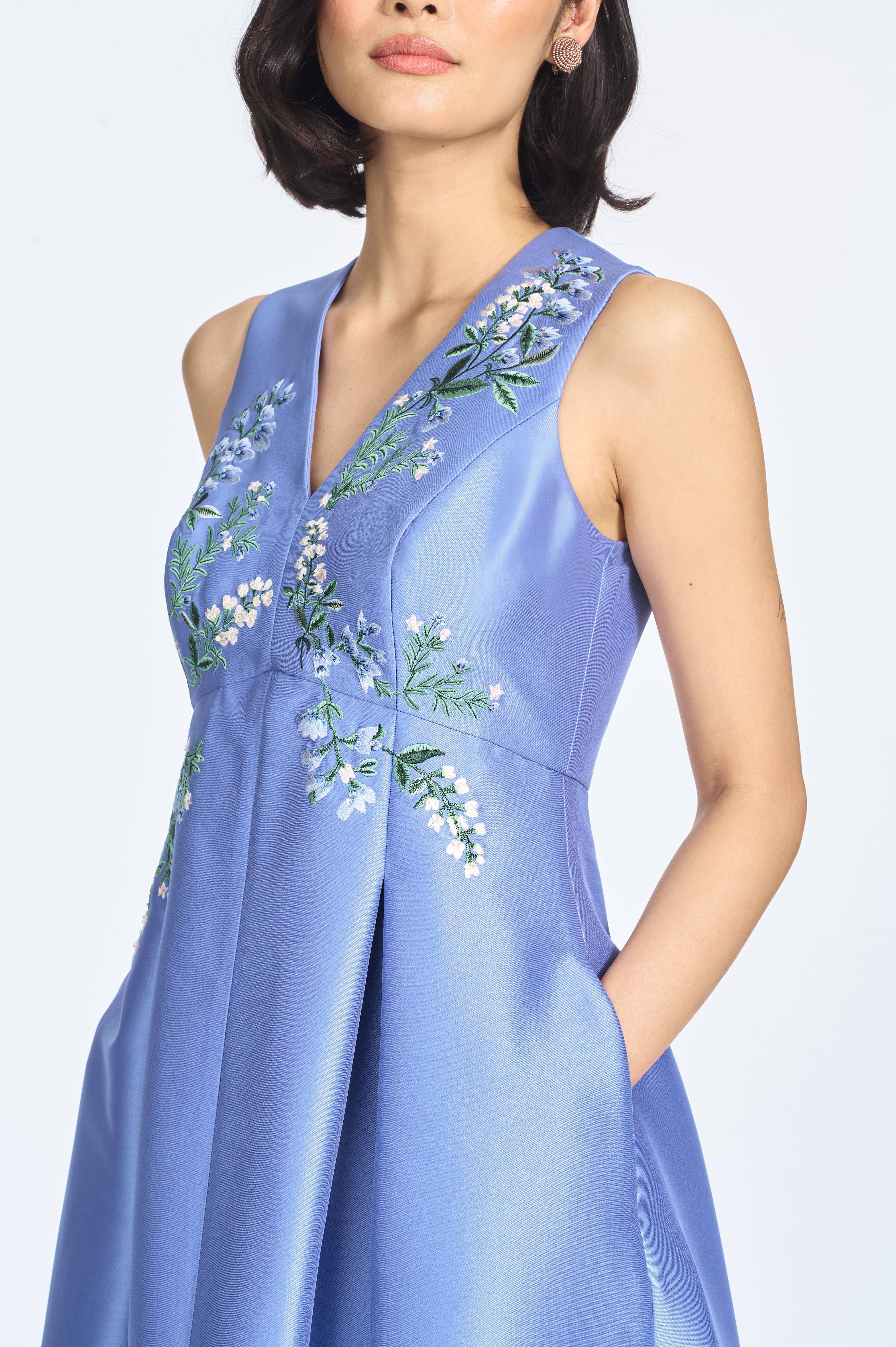 EMBROIDERED BROOKLYNNE GOWN - OPAL