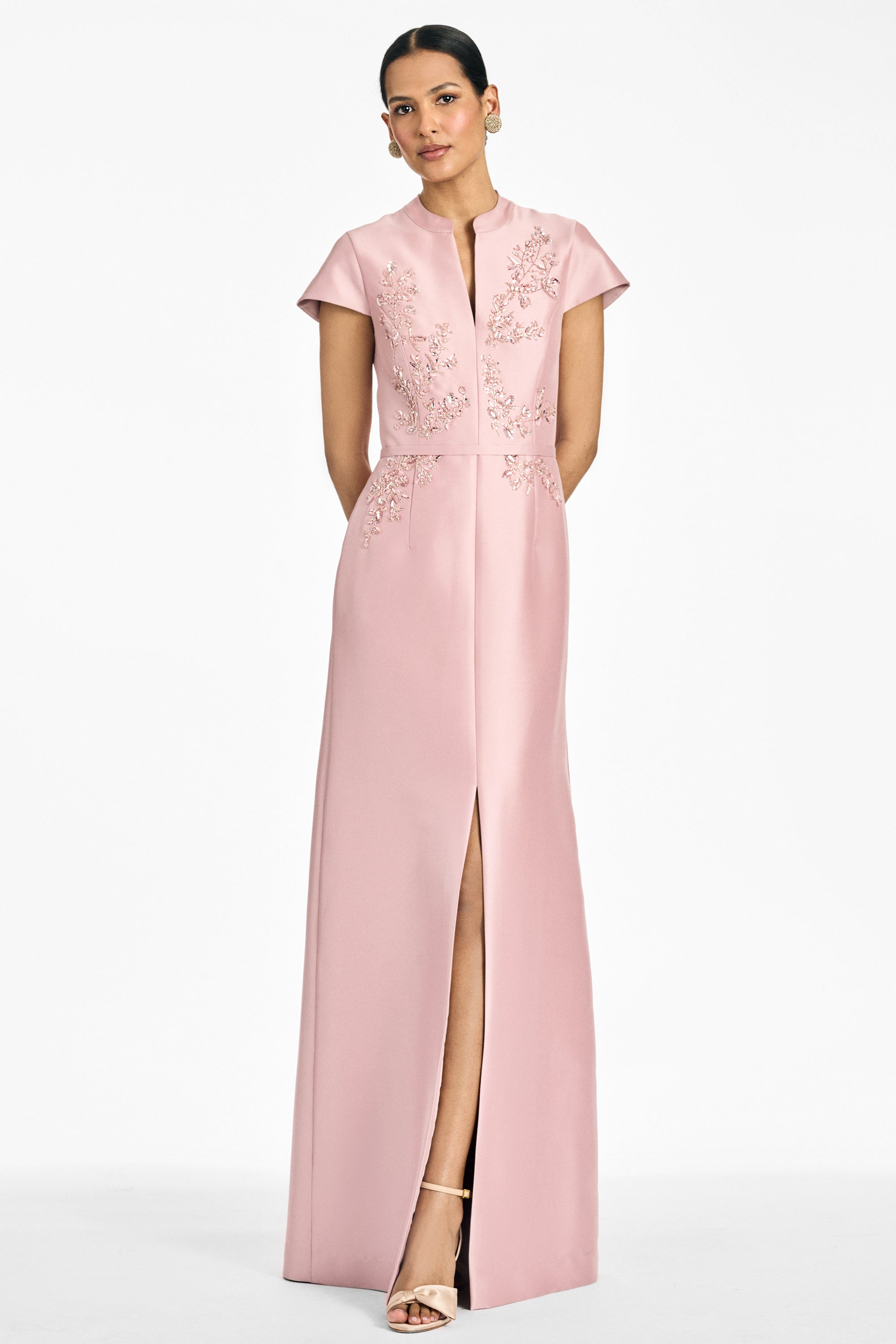 EMBELLISHED CHARLOTTE GOWN - ROSE QUARTZ