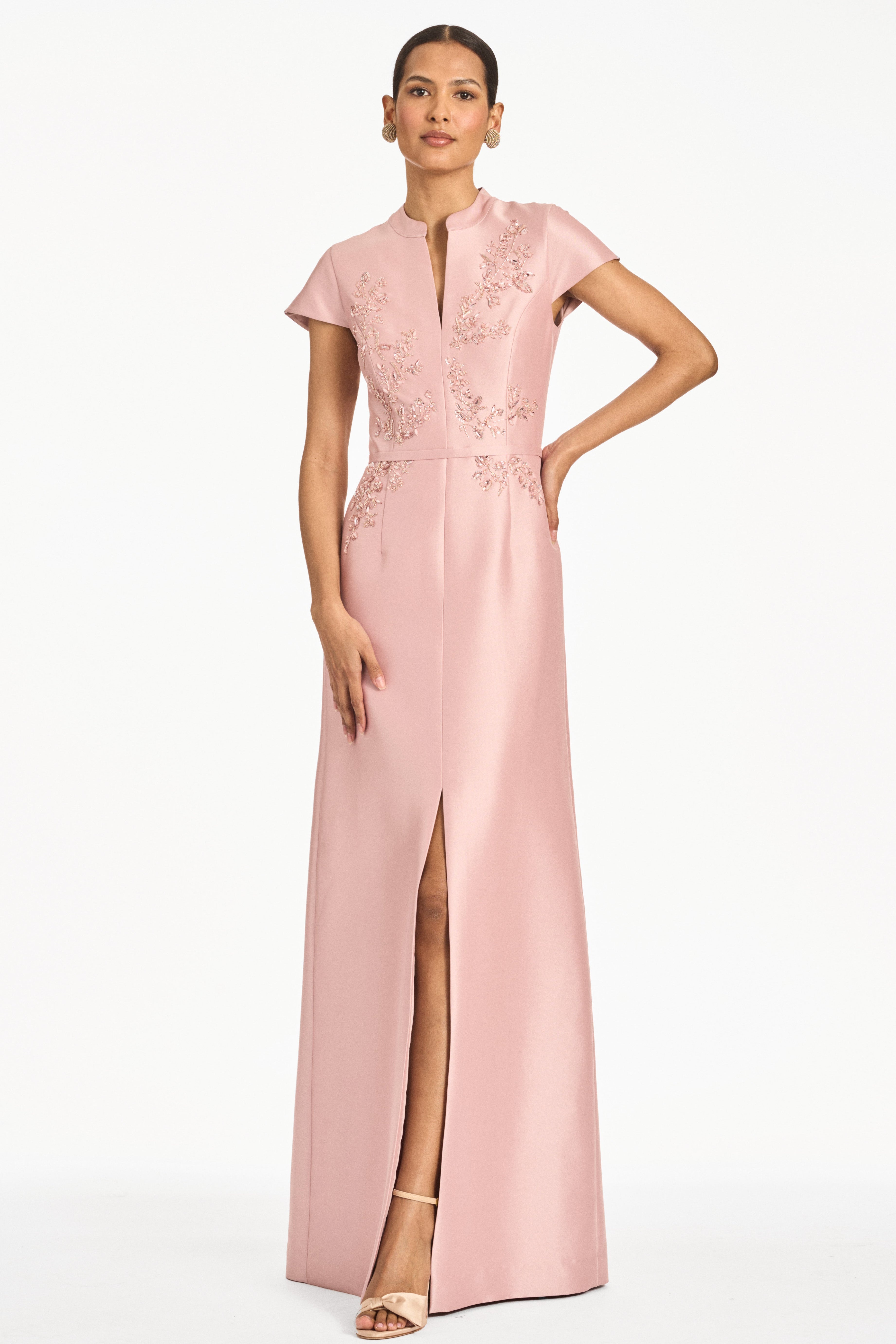 EMBELLISHED CHARLOTTE GOWN - ROSE QUARTZ