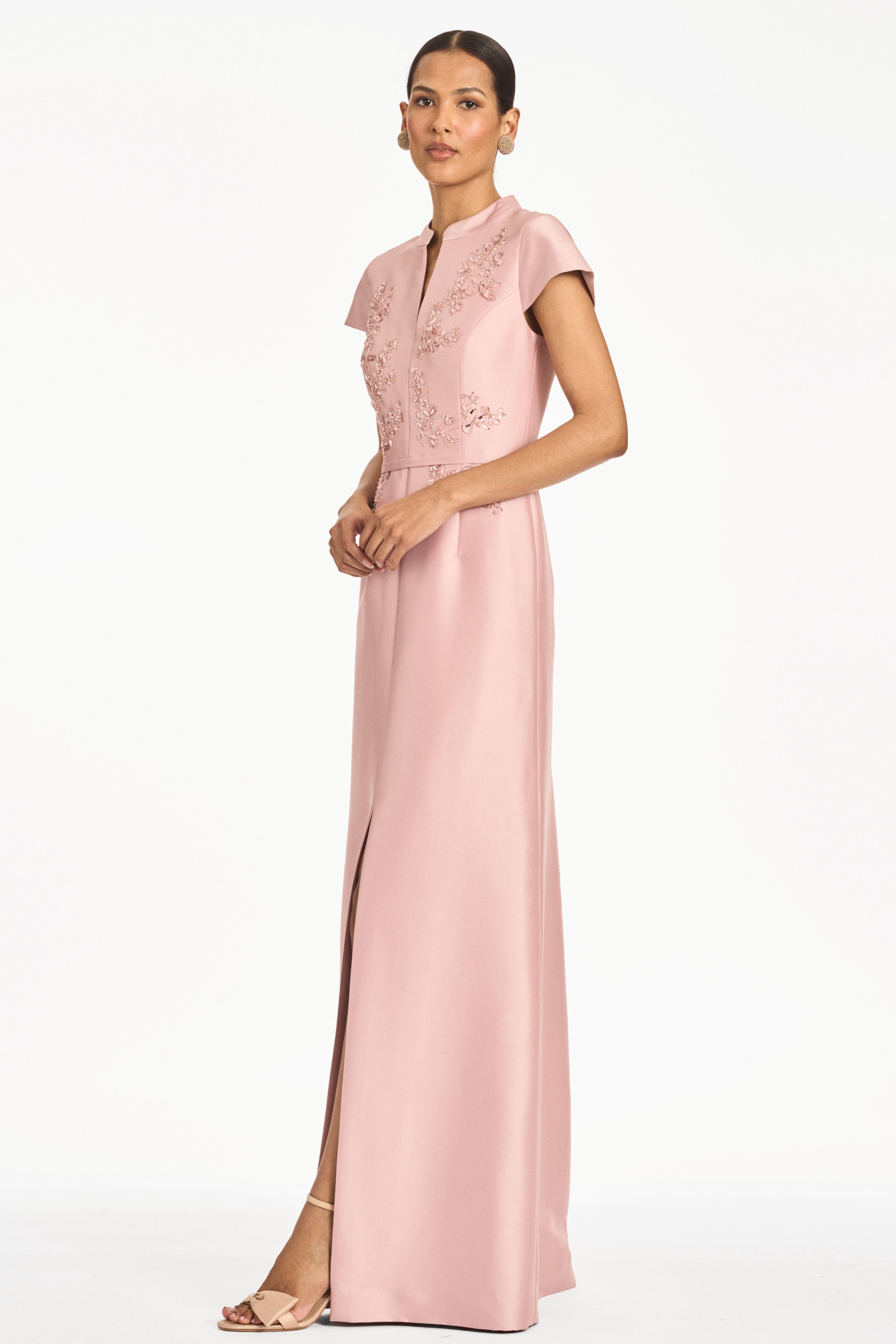 EMBELLISHED CHARLOTTE GOWN - ROSE QUARTZ