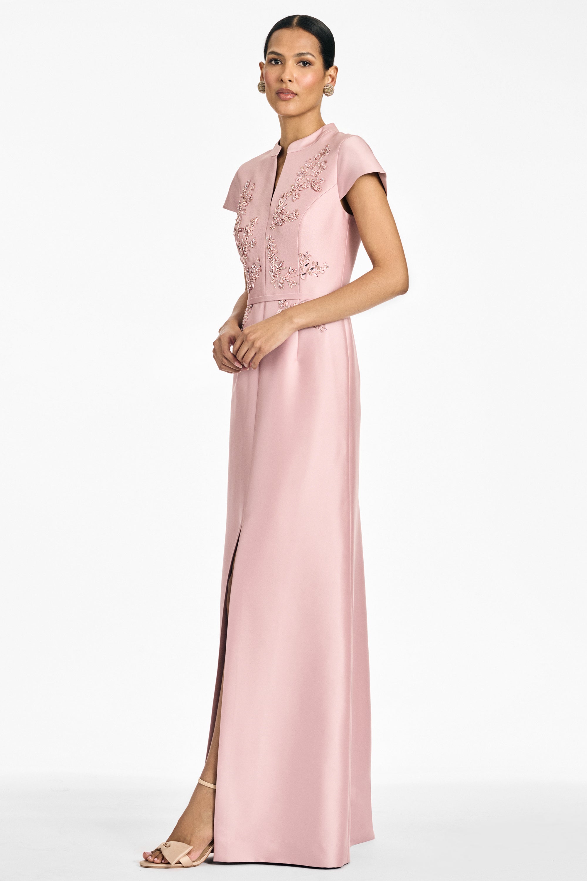 EMBELLISHED CHARLOTTE GOWN - ROSE QUARTZ