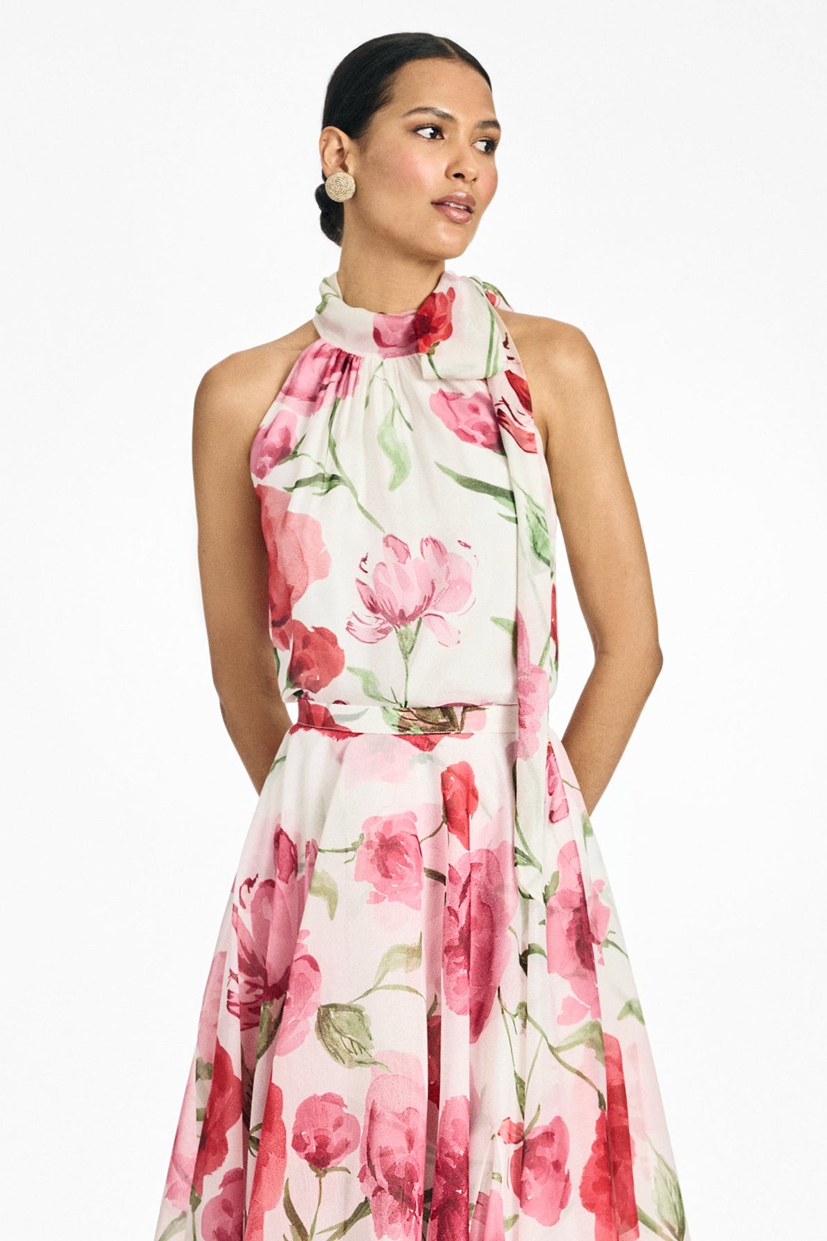 DEIRDRE TOP - GRANDE WATERCOLOR POPPIES